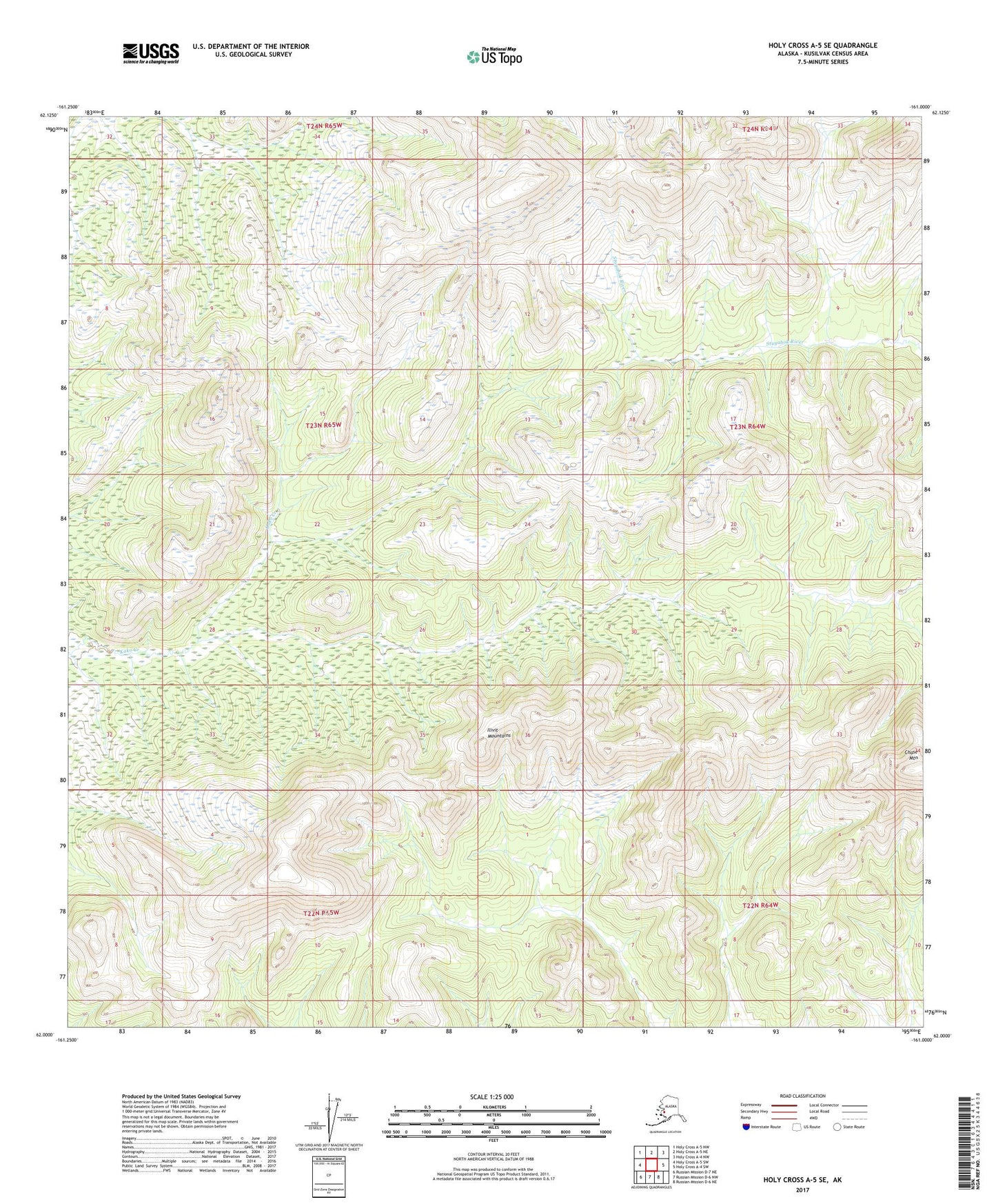 Holy Cross A-5 SE Alaska US Topo Map Image