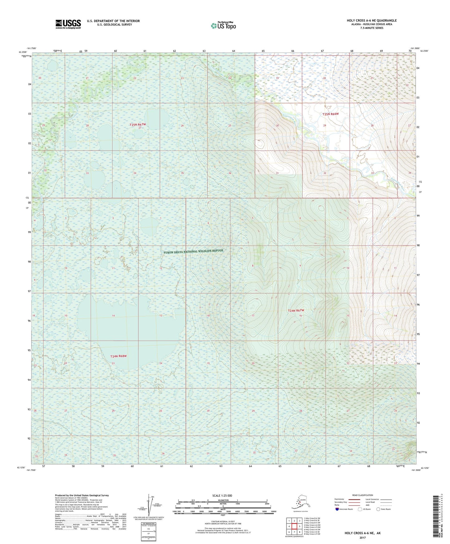 Holy Cross A-6 NE Alaska US Topo Map Image