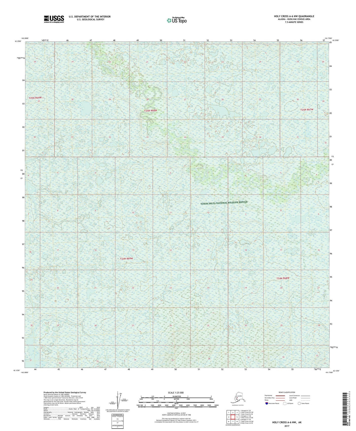 Holy Cross A-6 NW Alaska US Topo Map Image