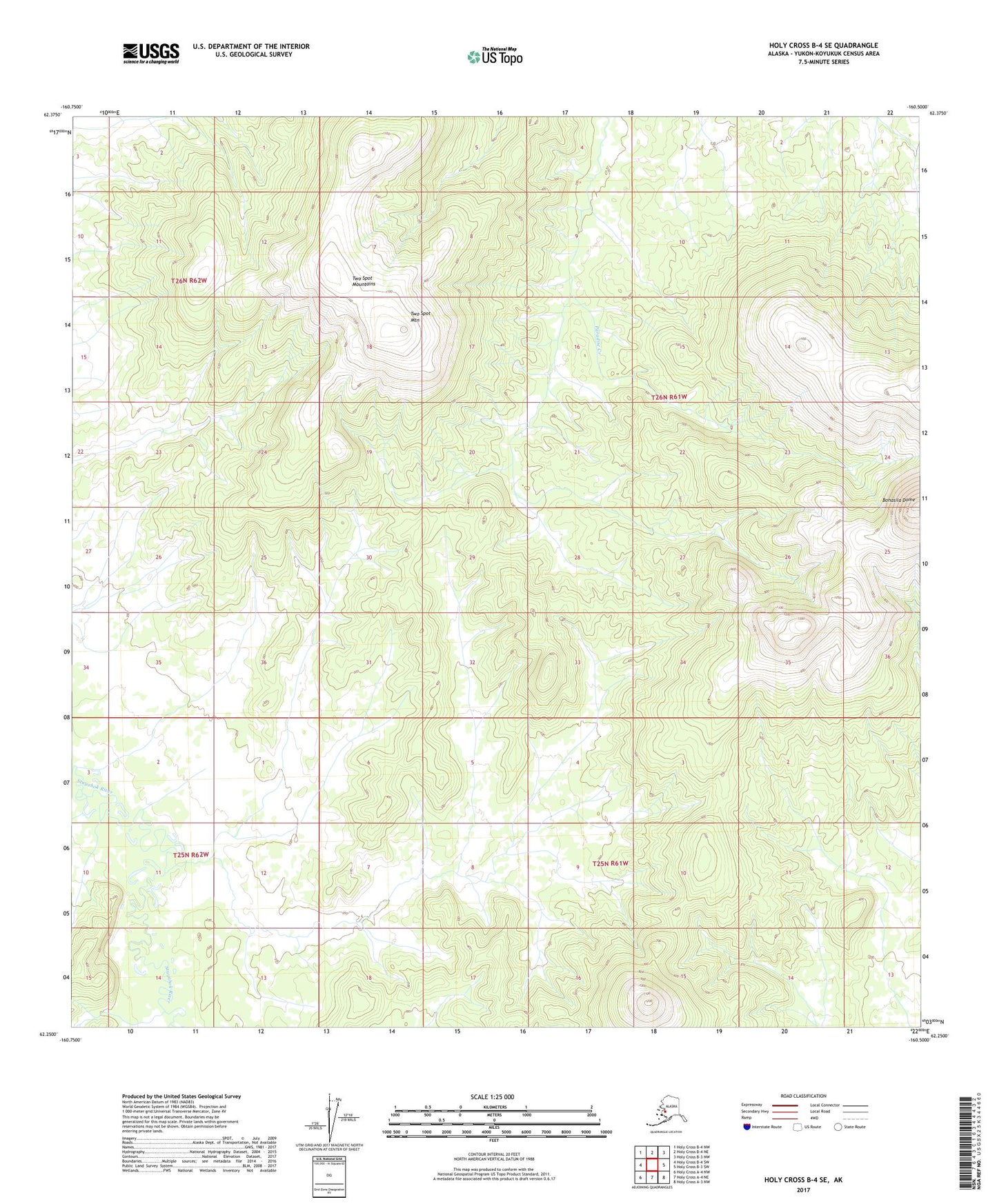 Holy Cross B-4 SE Alaska US Topo Map Image