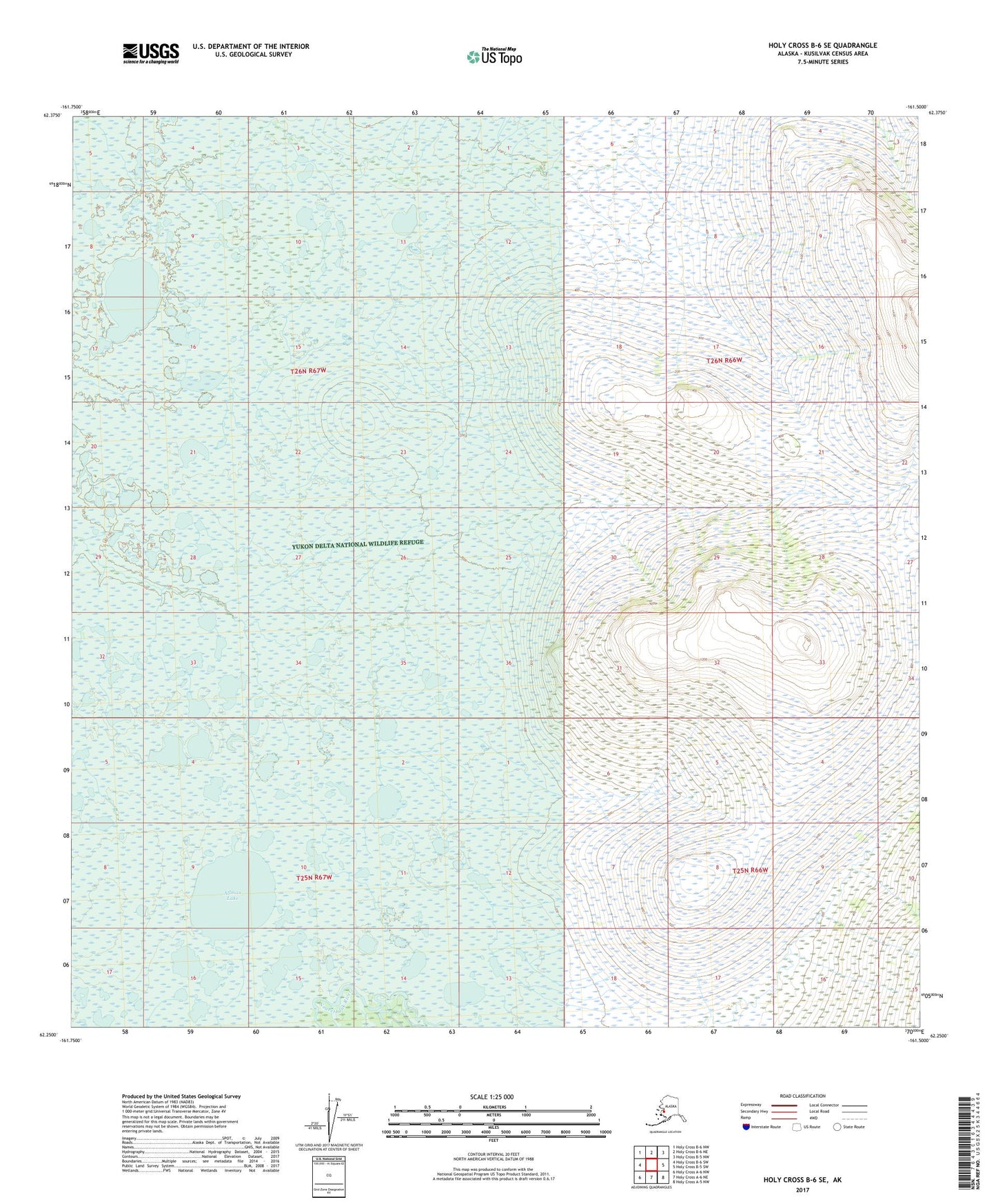 Holy Cross B-6 SE Alaska US Topo Map Image