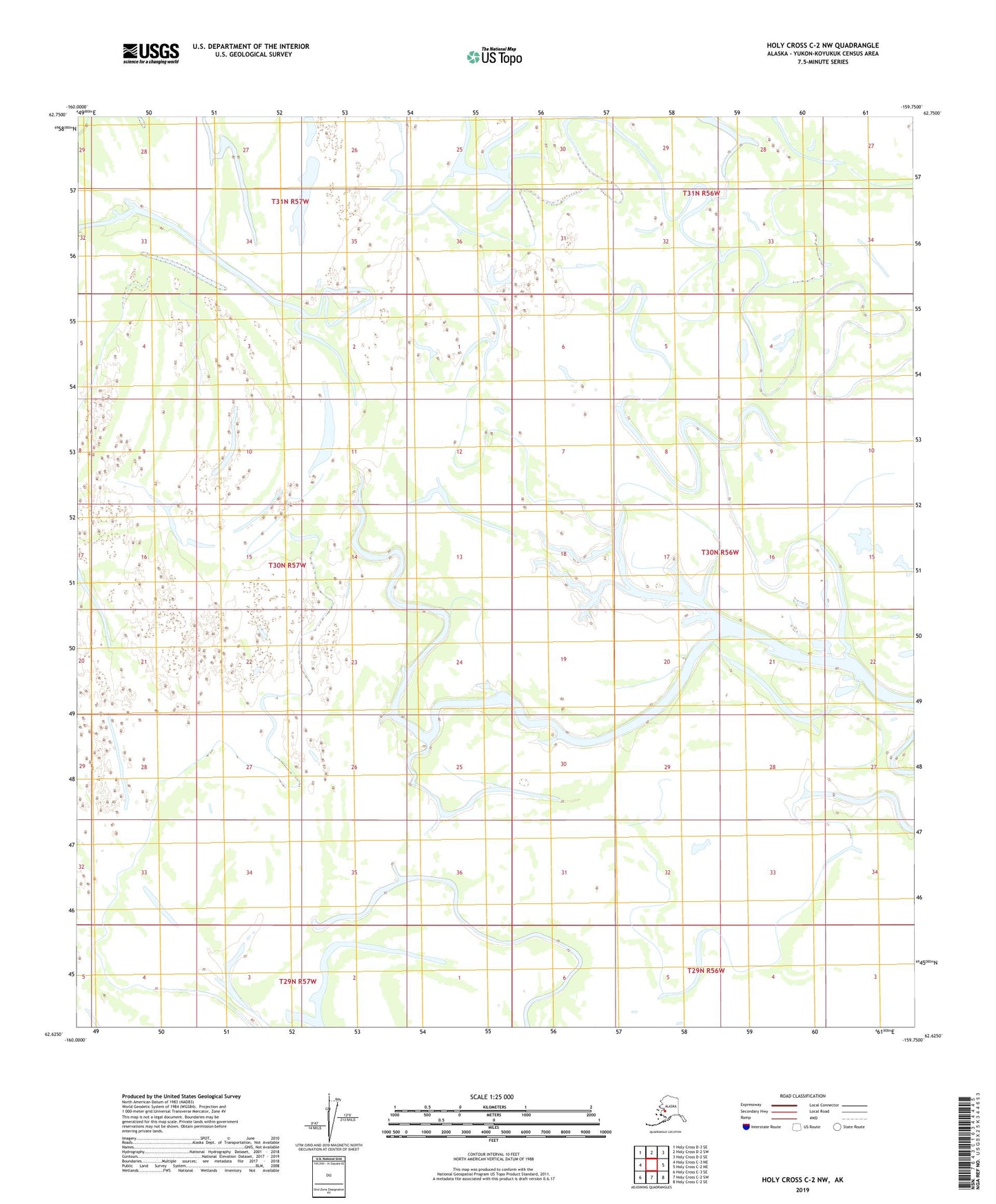 Holy Cross C-2 NW Alaska US Topo Map Image