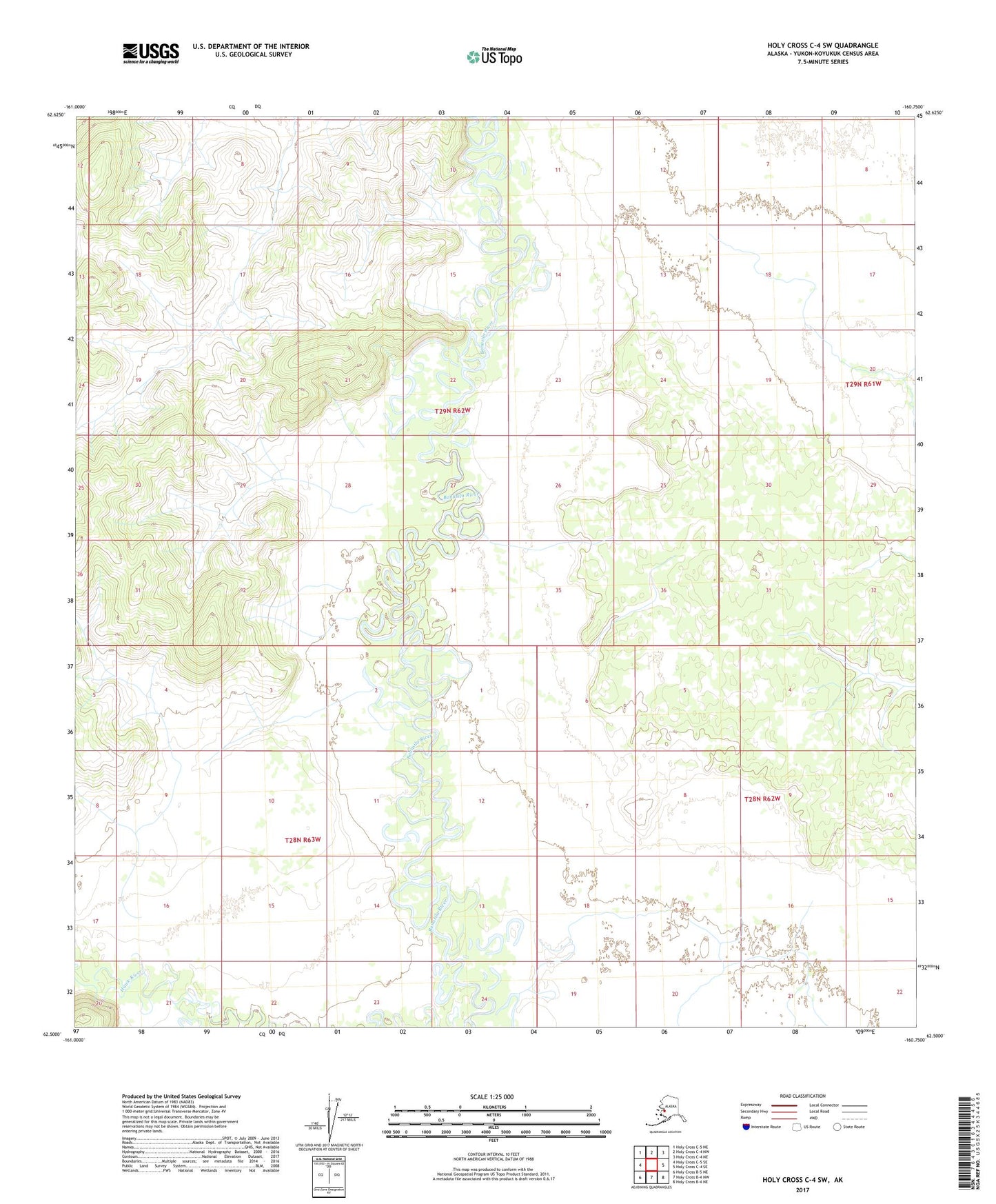 Holy Cross C-4 SW Alaska US Topo Map Image
