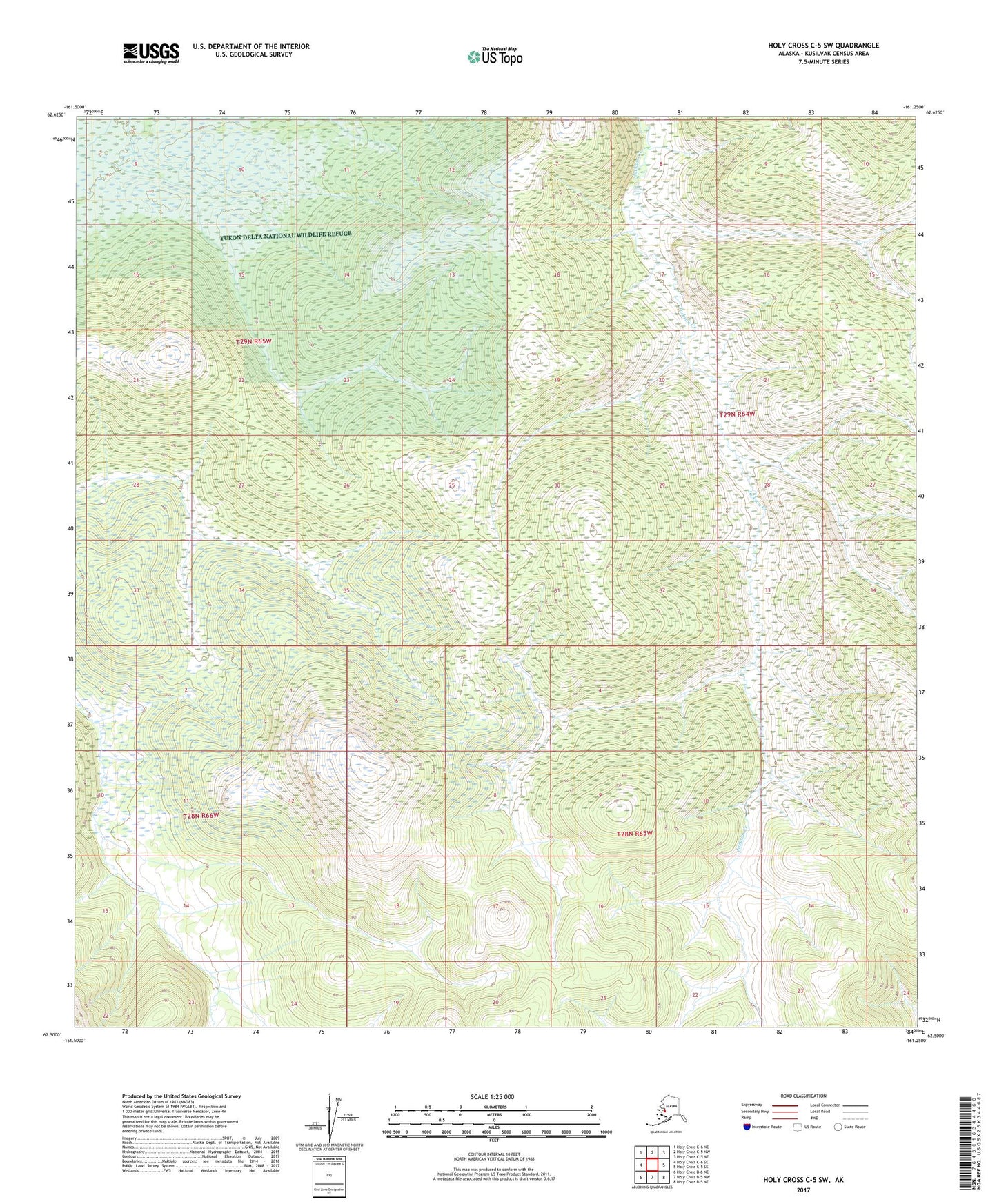 Holy Cross C-5 SW Alaska US Topo Map Image