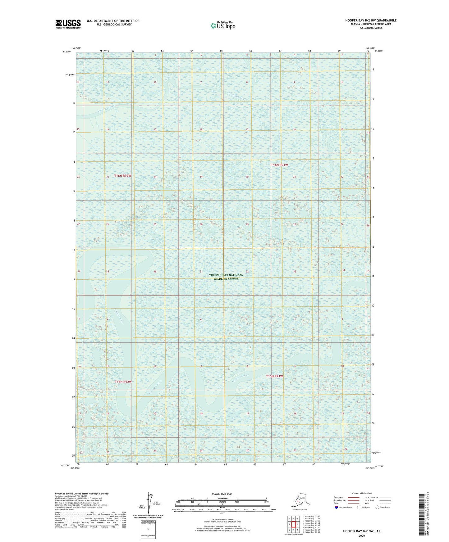 Hooper Bay B-2 NW Alaska US Topo Map Image