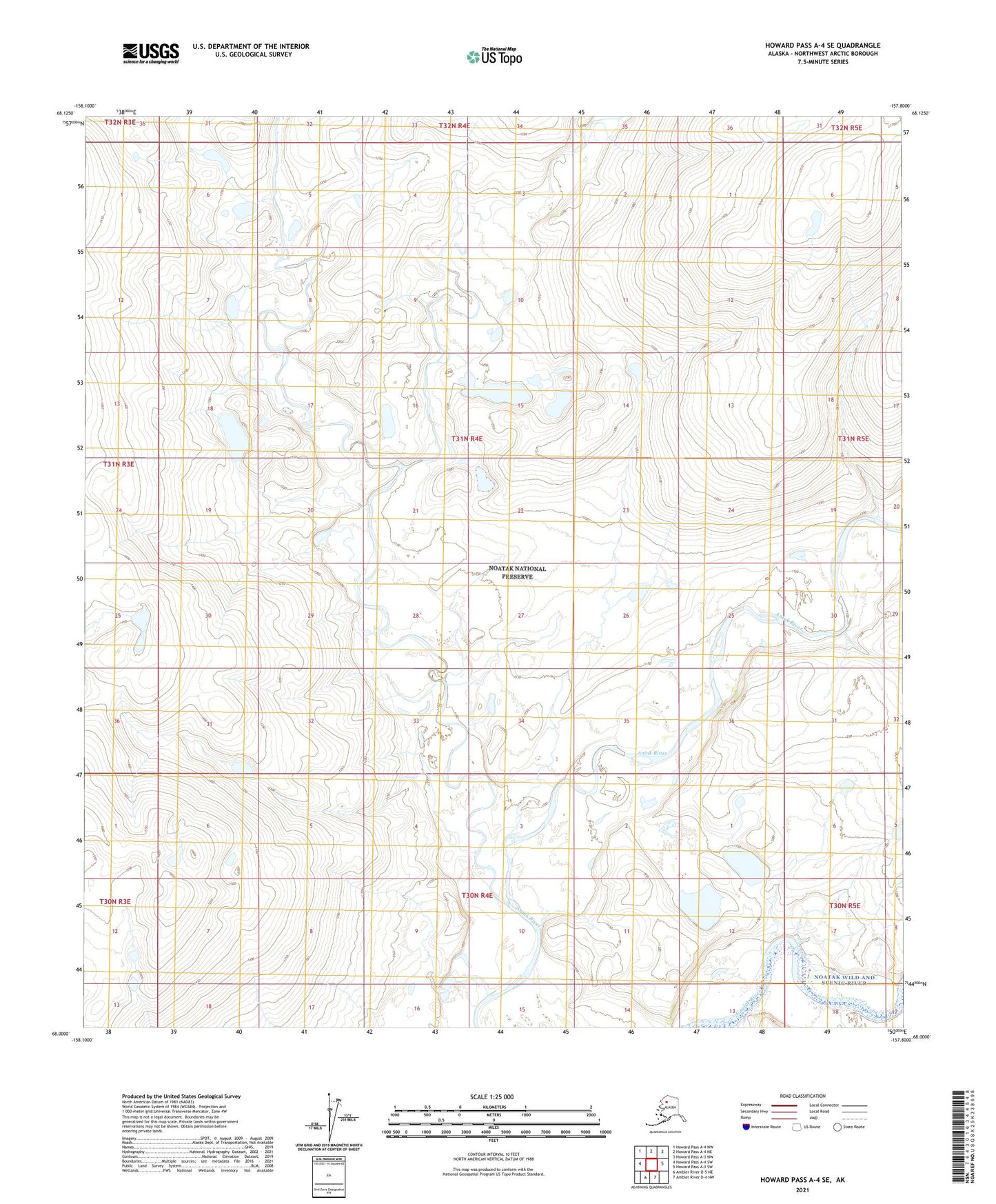 Howard Pass A-4 SE Alaska US Topo Map Image