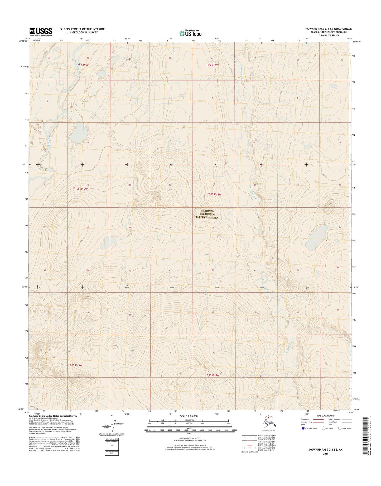 Howard Pass C-1 SE Alaska US Topo Map Image