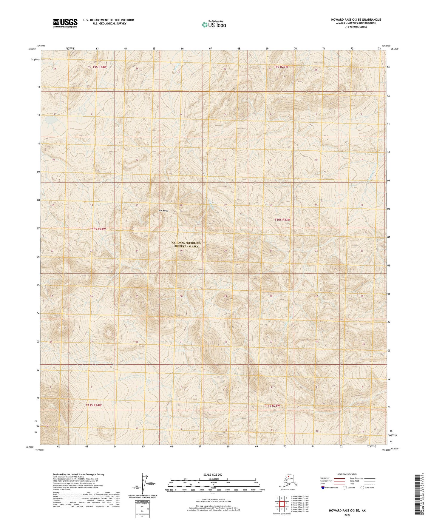 Howard Pass C-3 SE Alaska US Topo Map Image
