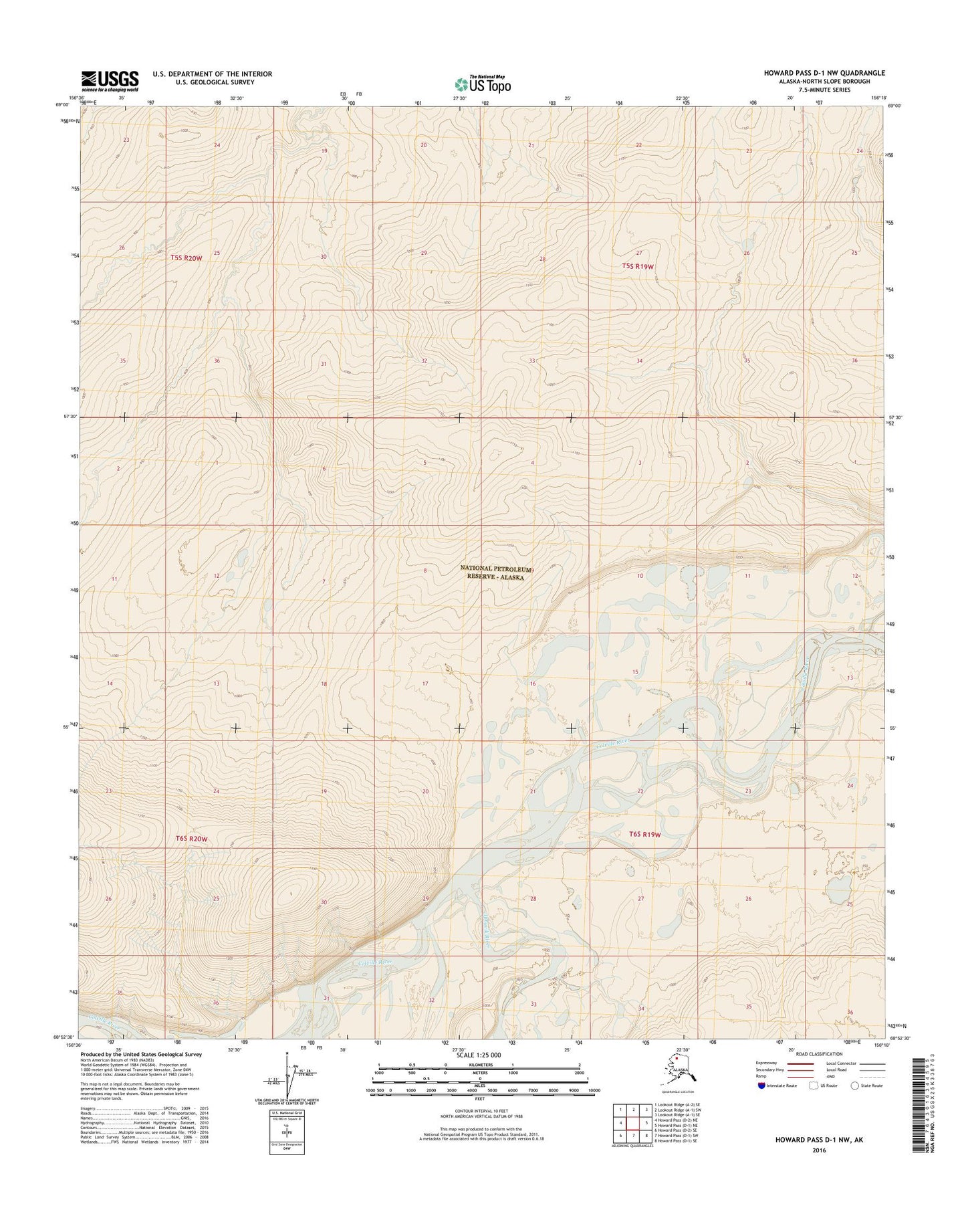 Howard Pass D-1 NW Alaska US Topo Map Image