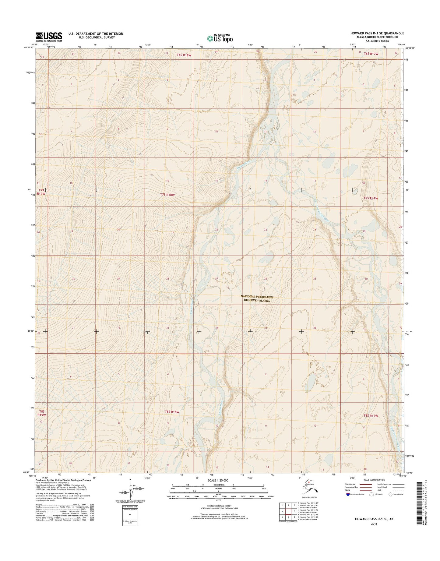 Howard Pass D-1 SE Alaska US Topo Map Image