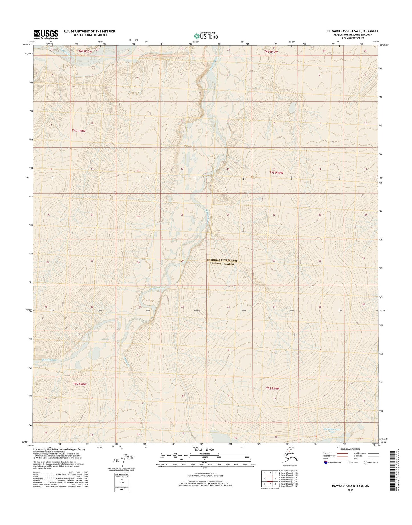Howard Pass D-1 SW Alaska US Topo Map Image