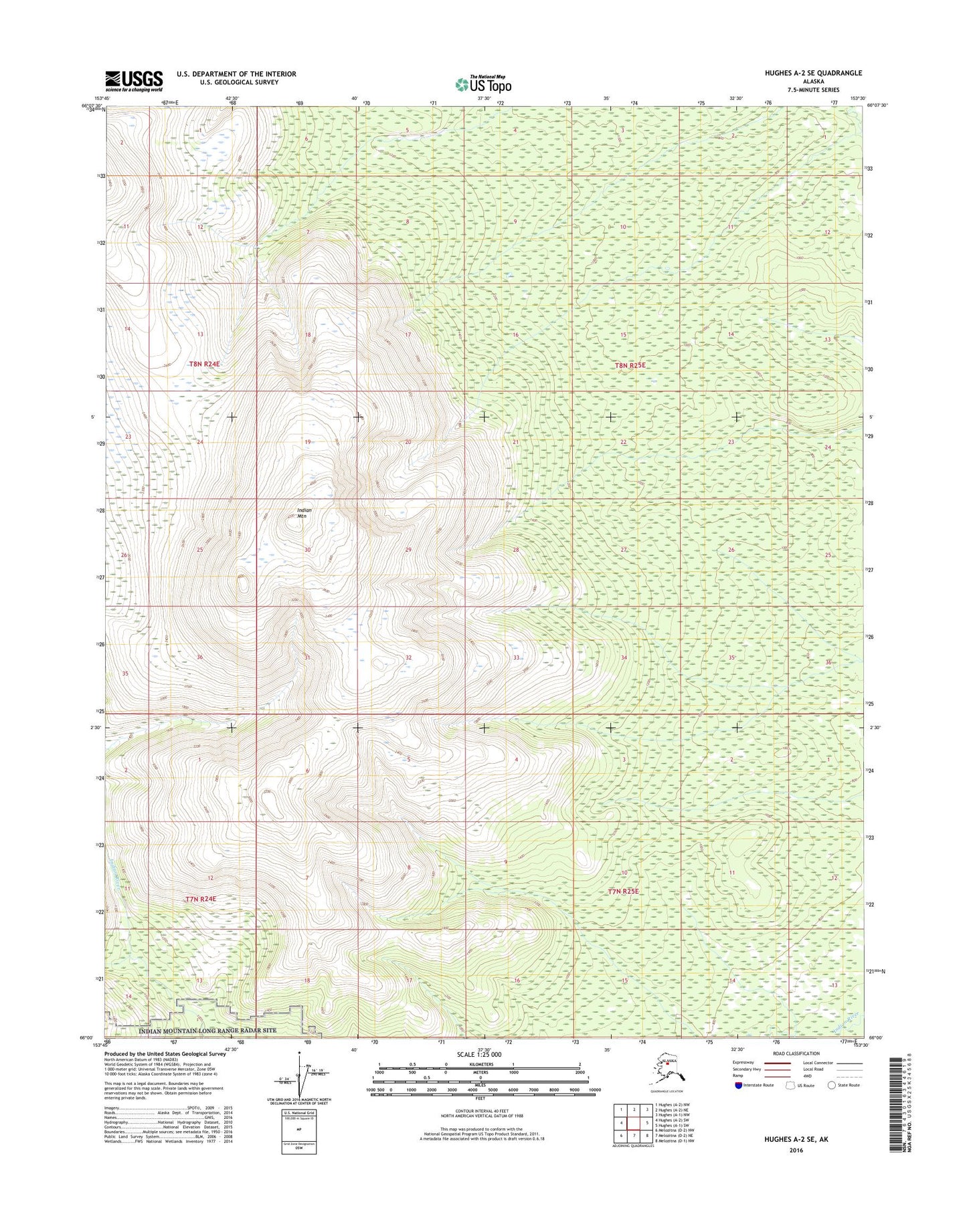 Hughes A-2 SE Alaska US Topo Map Image