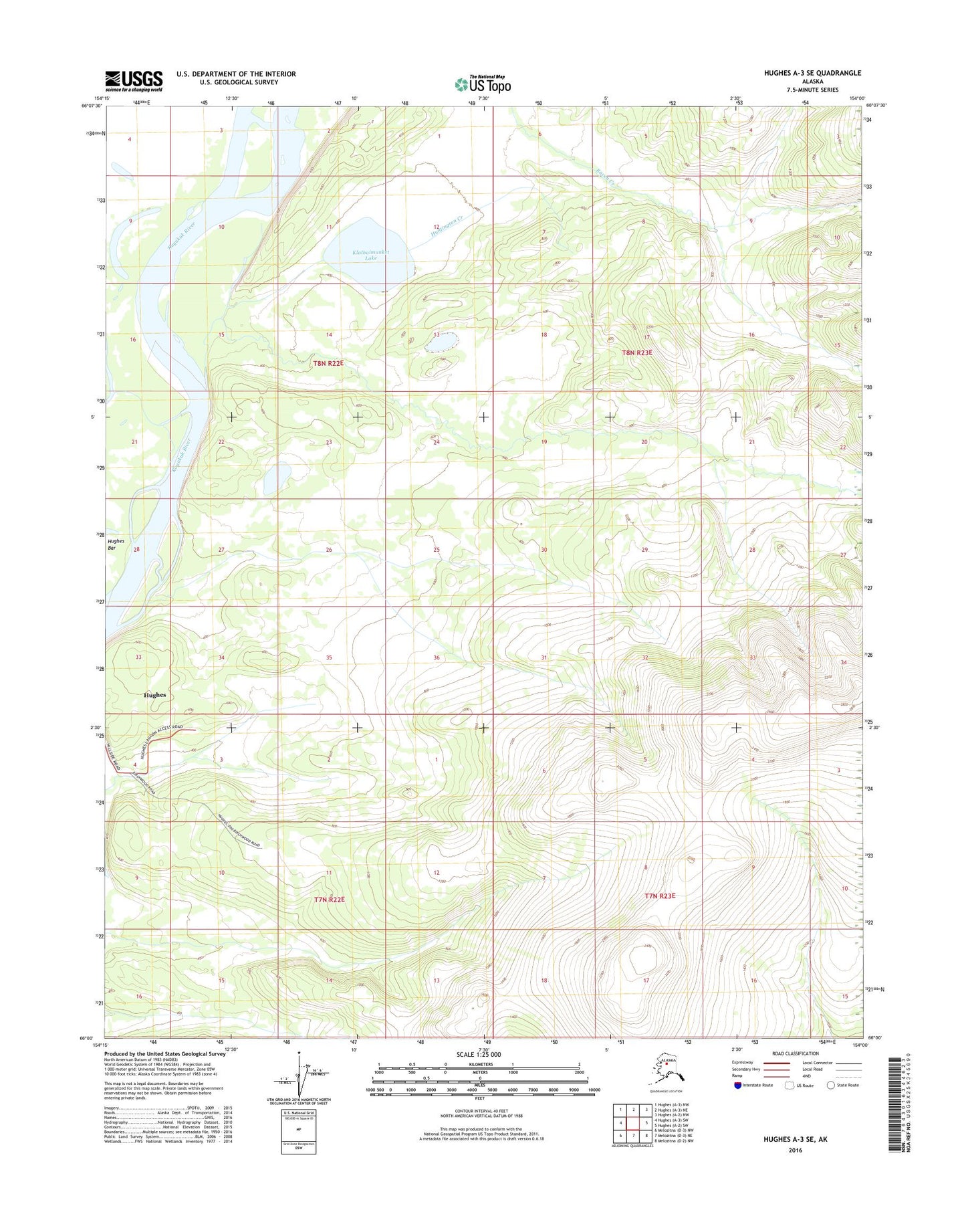 Hughes A-3 SE Alaska US Topo Map Image