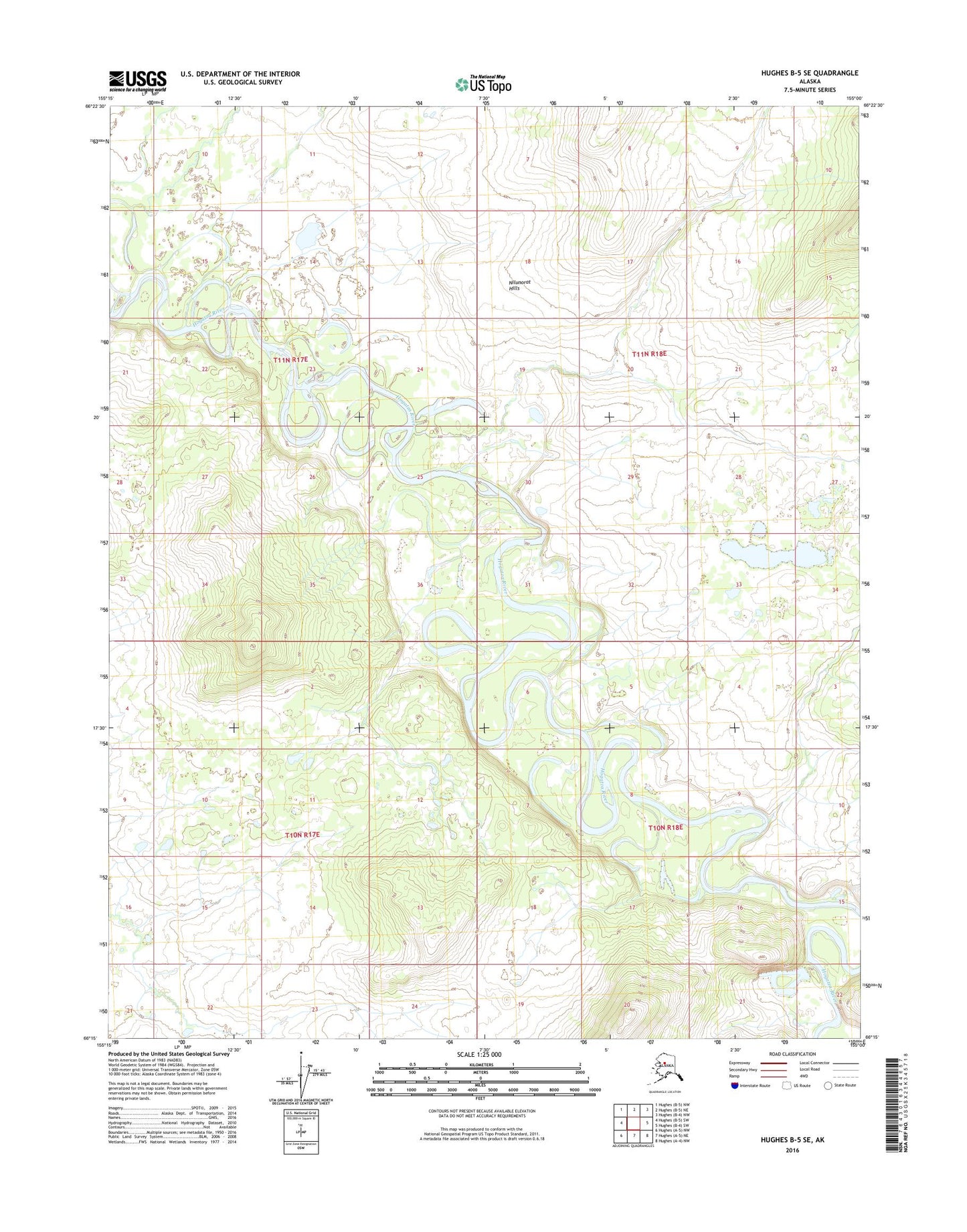 Hughes B-5 SE Alaska US Topo Map Image