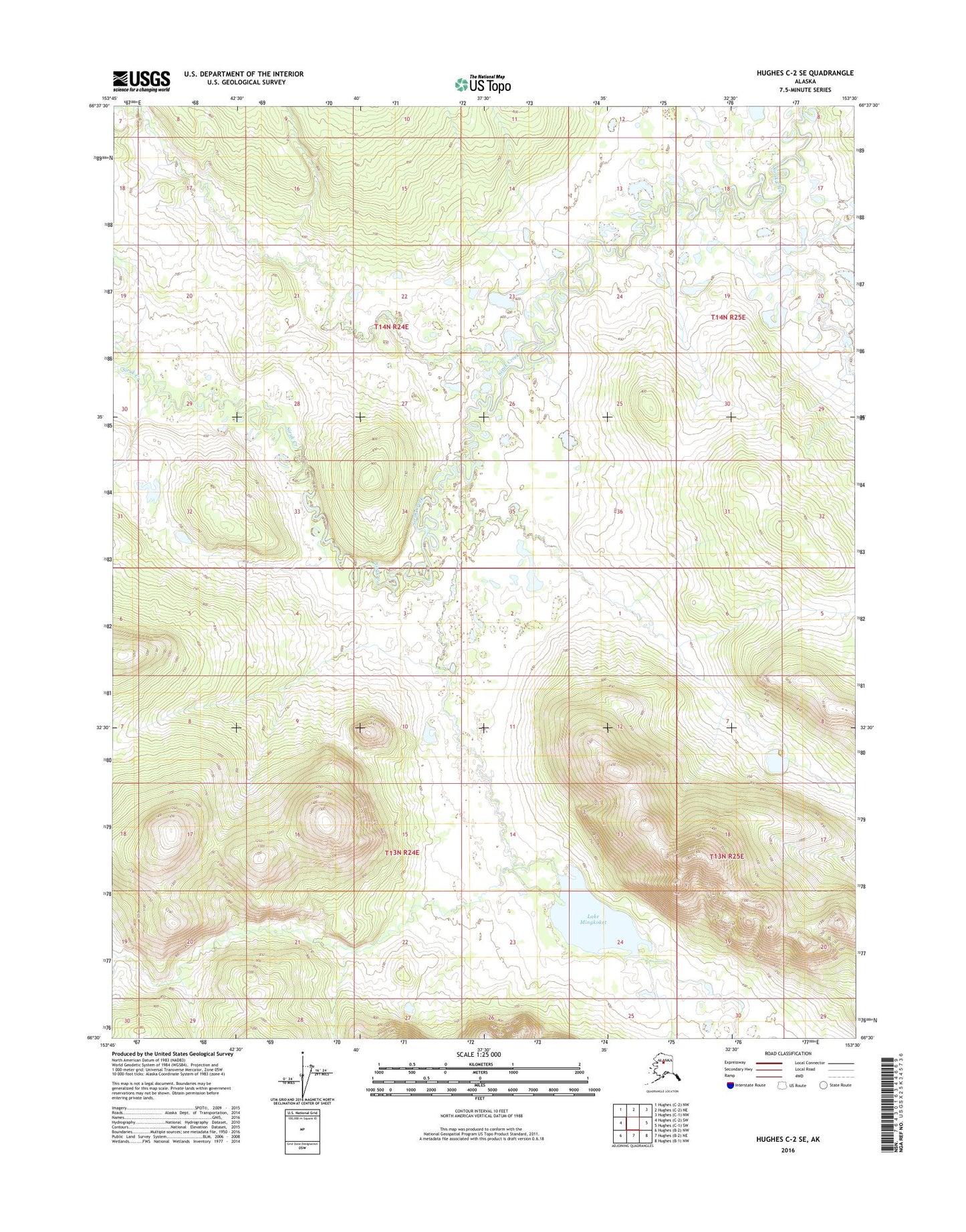 Hughes C-2 SE Alaska US Topo Map Image