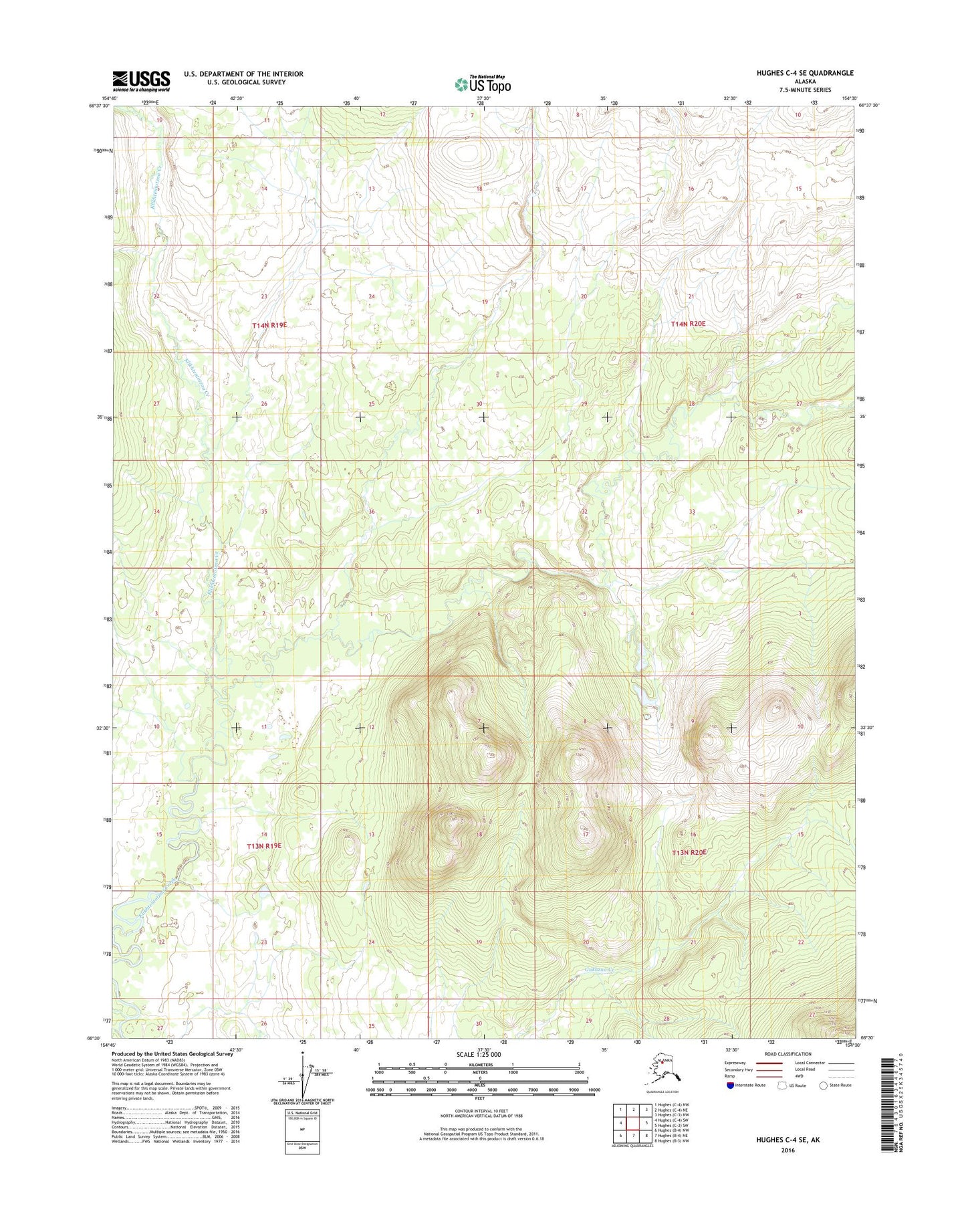 Hughes C-4 SE Alaska US Topo Map Image