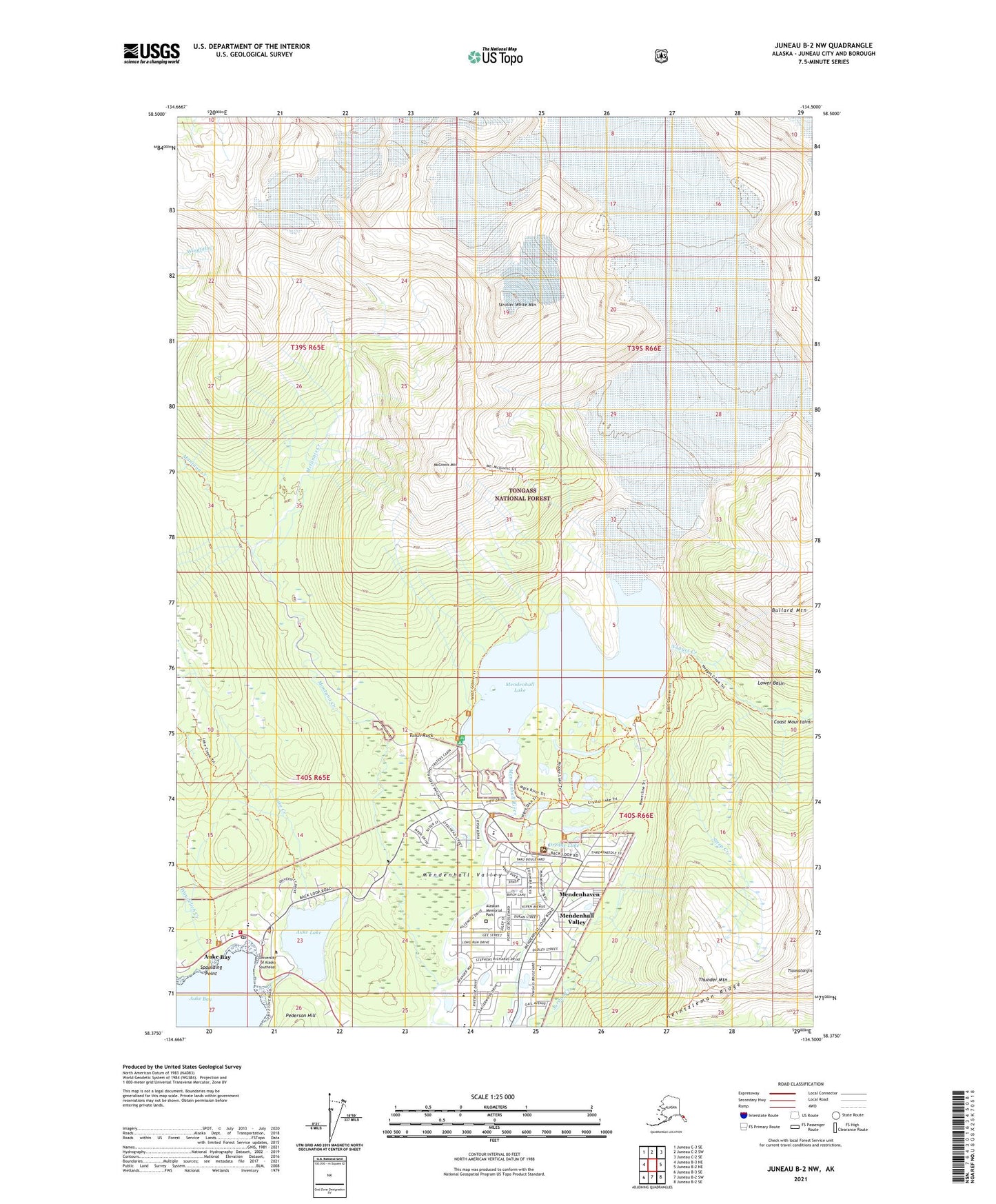Juneau B-2 NW Alaska US Topo Map Image