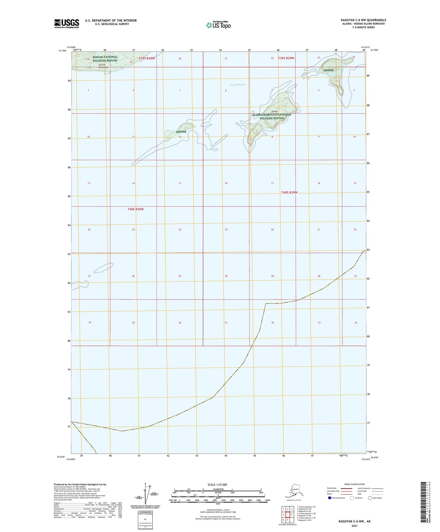 Kaguyak C-6 NW Alaska US Topo Map Image