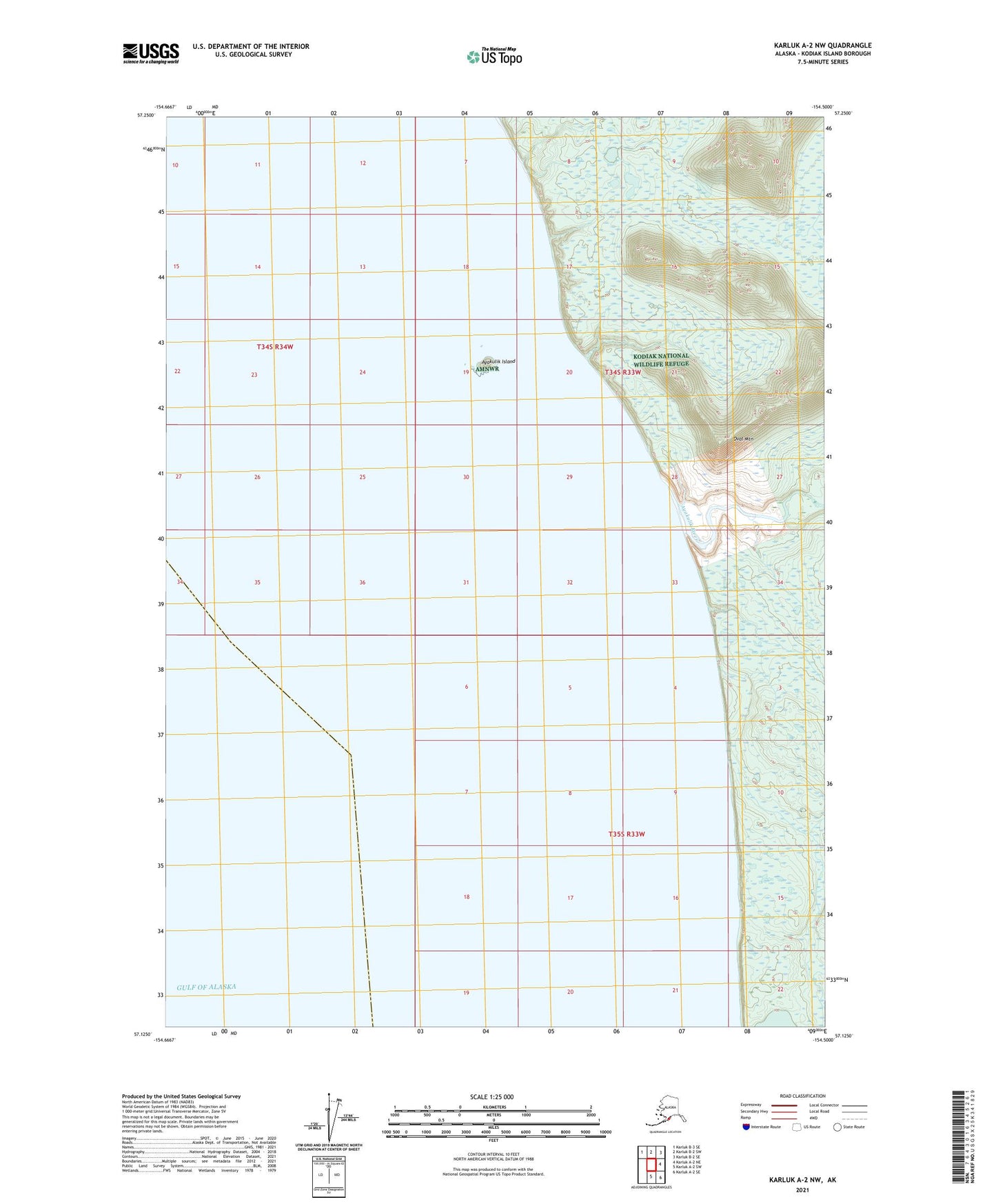 Karluk A-2 NW Alaska US Topo Map Image