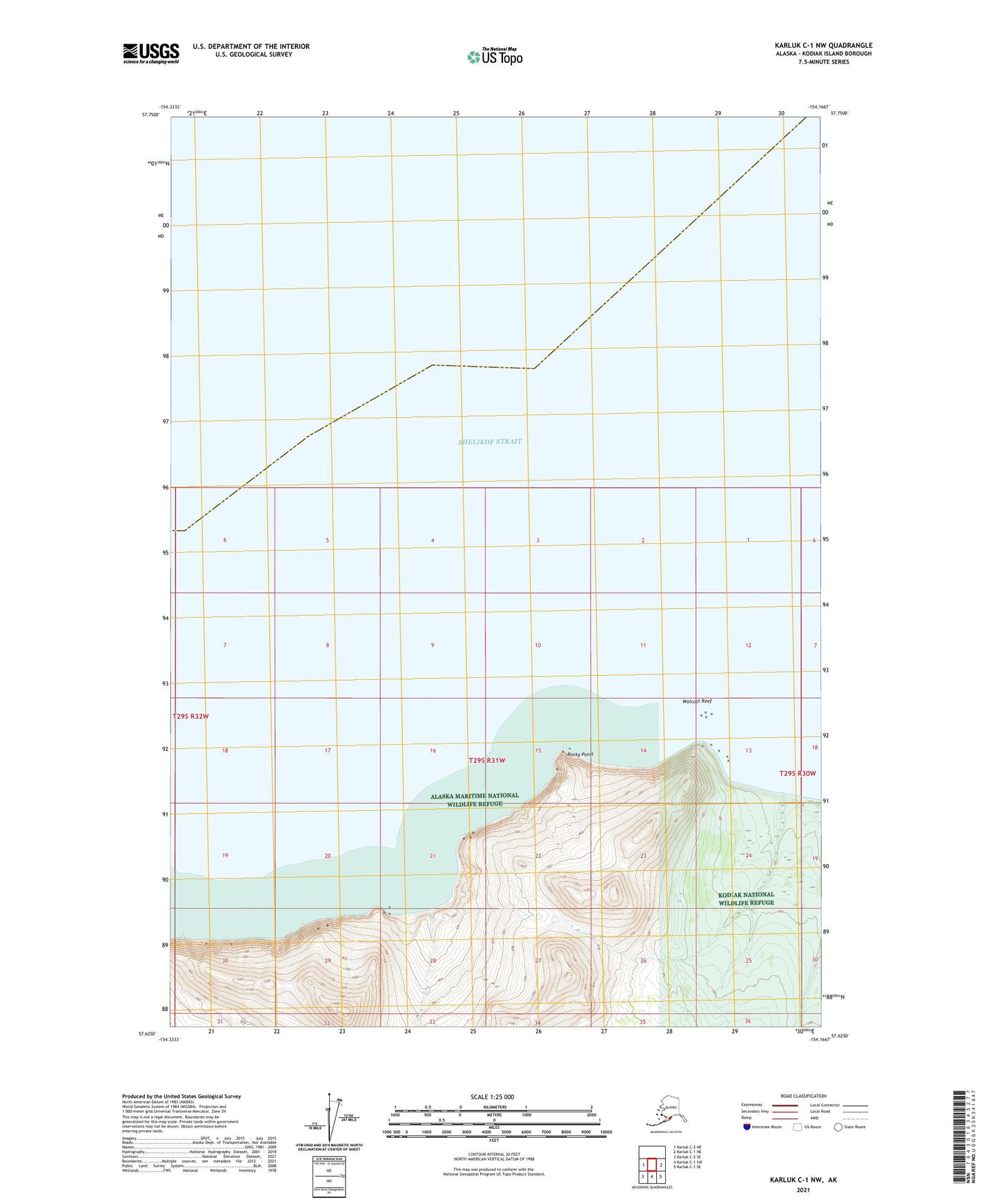 Karluk C-1 NW Alaska US Topo Map Image