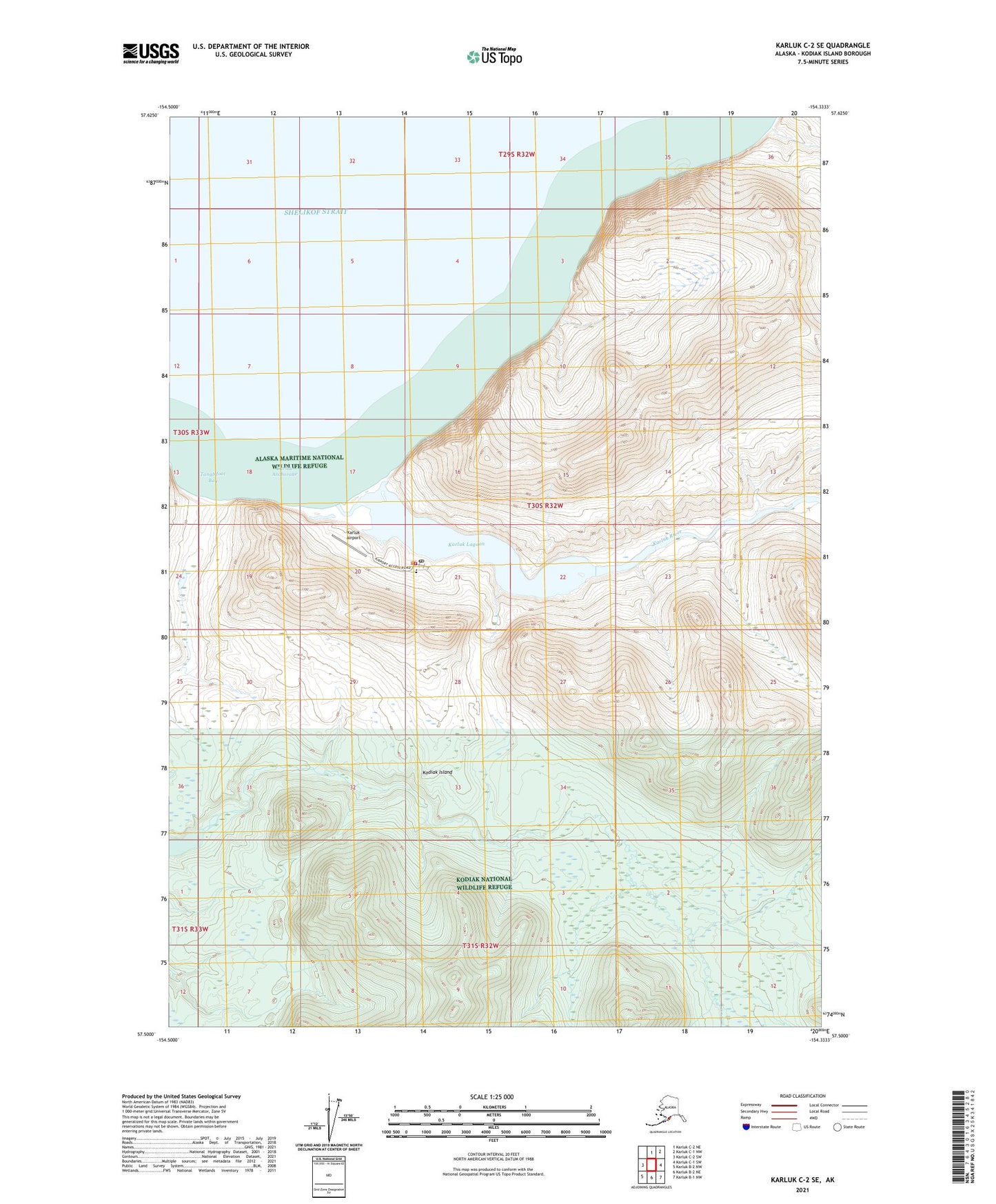 Karluk C-2 SE Alaska US Topo Map Image