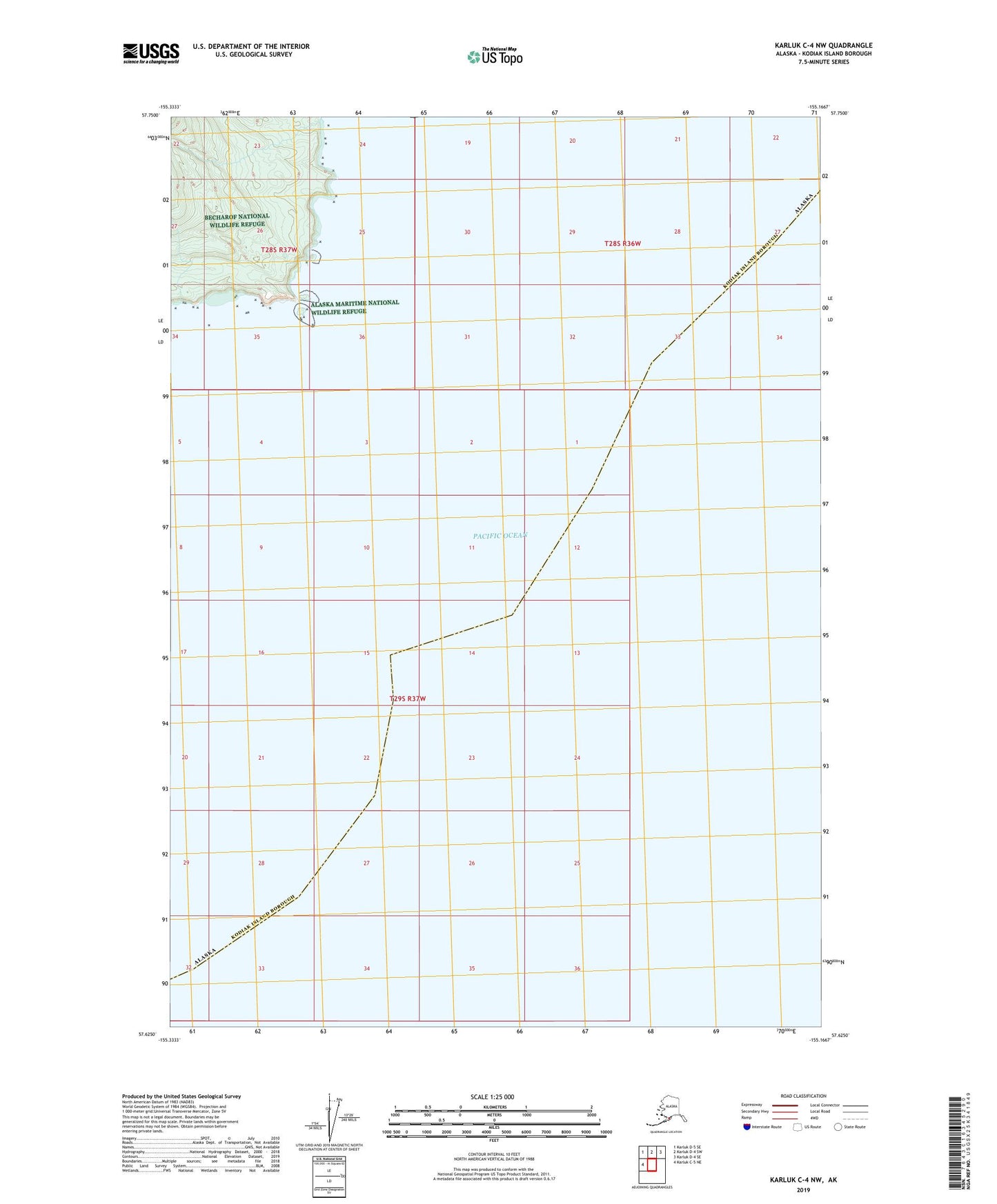 Karluk C-4 NW Alaska US Topo Map Image