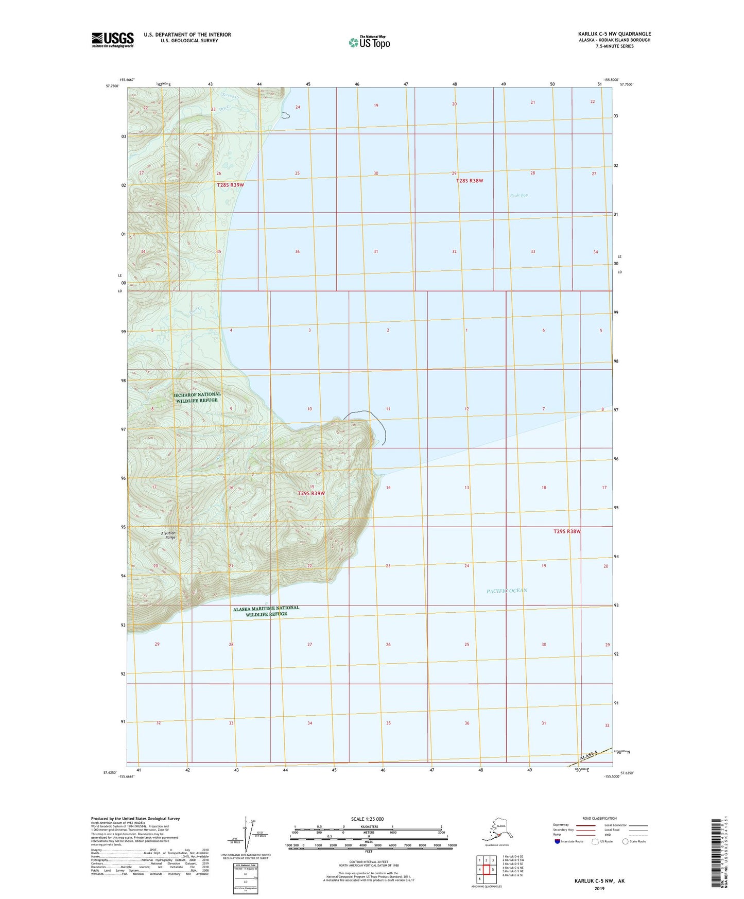 Karluk C-5 NW Alaska US Topo Map Image