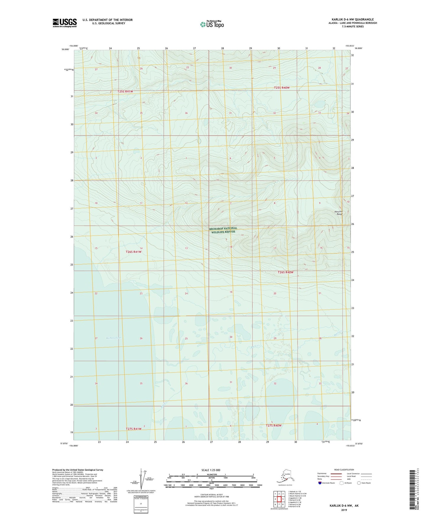 Karluk D-6 NW Alaska US Topo Map Image
