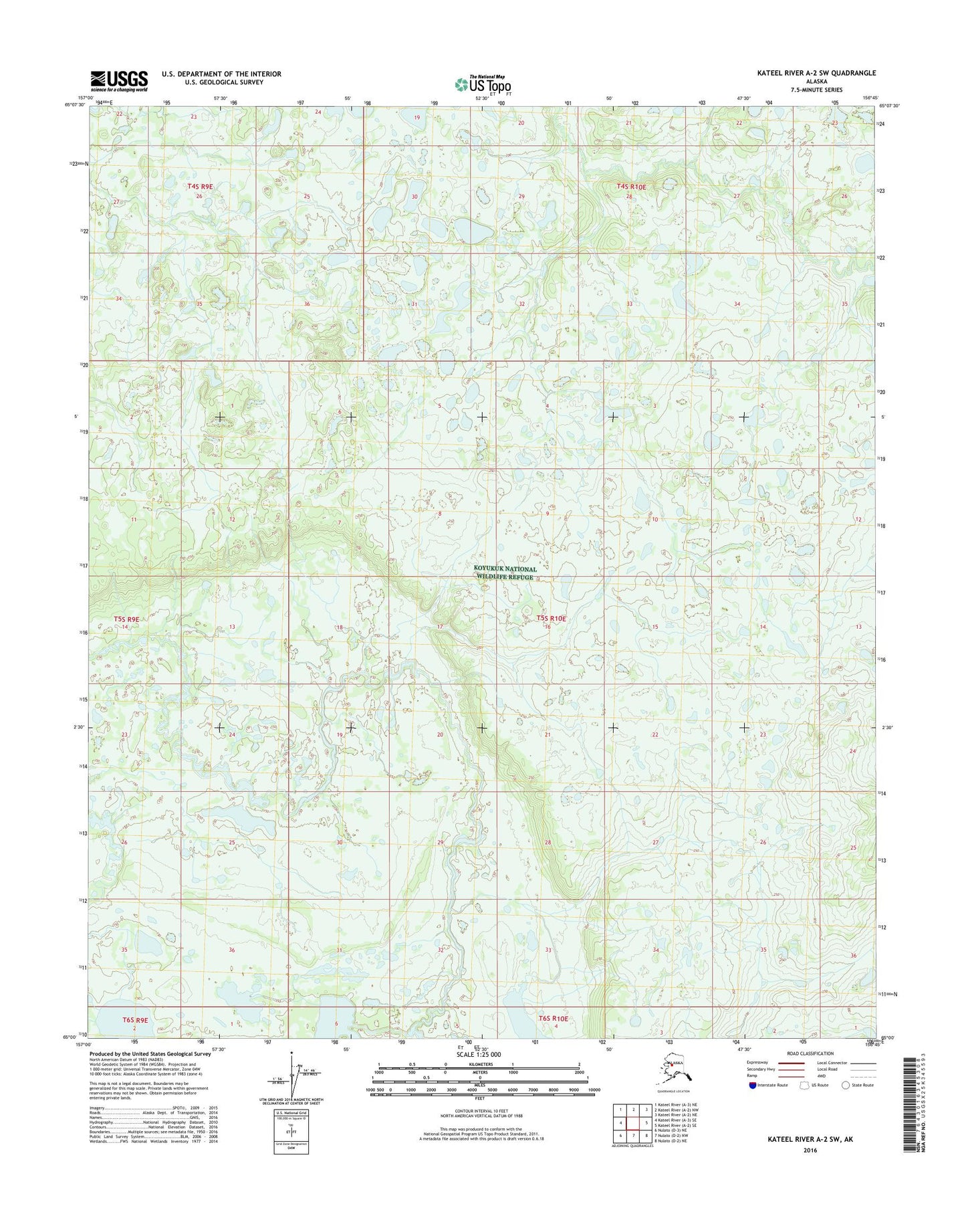 Kateel River A-2 SW Alaska US Topo Map Image