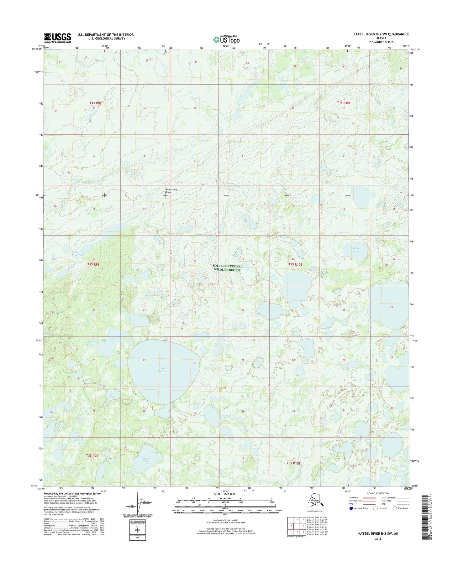 Kateel River B-2 SW Alaska US Topo Map Image
