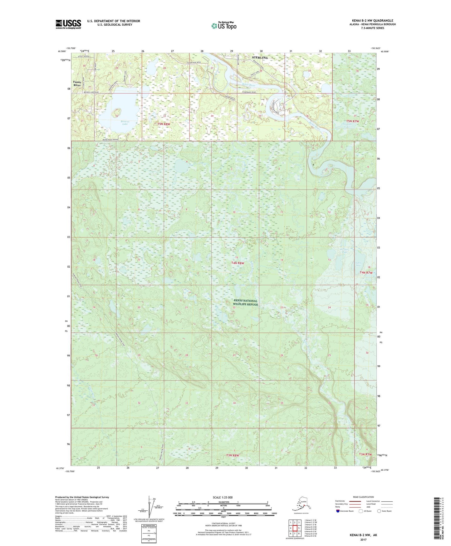 Kenai B-2 NW Alaska US Topo Map Image