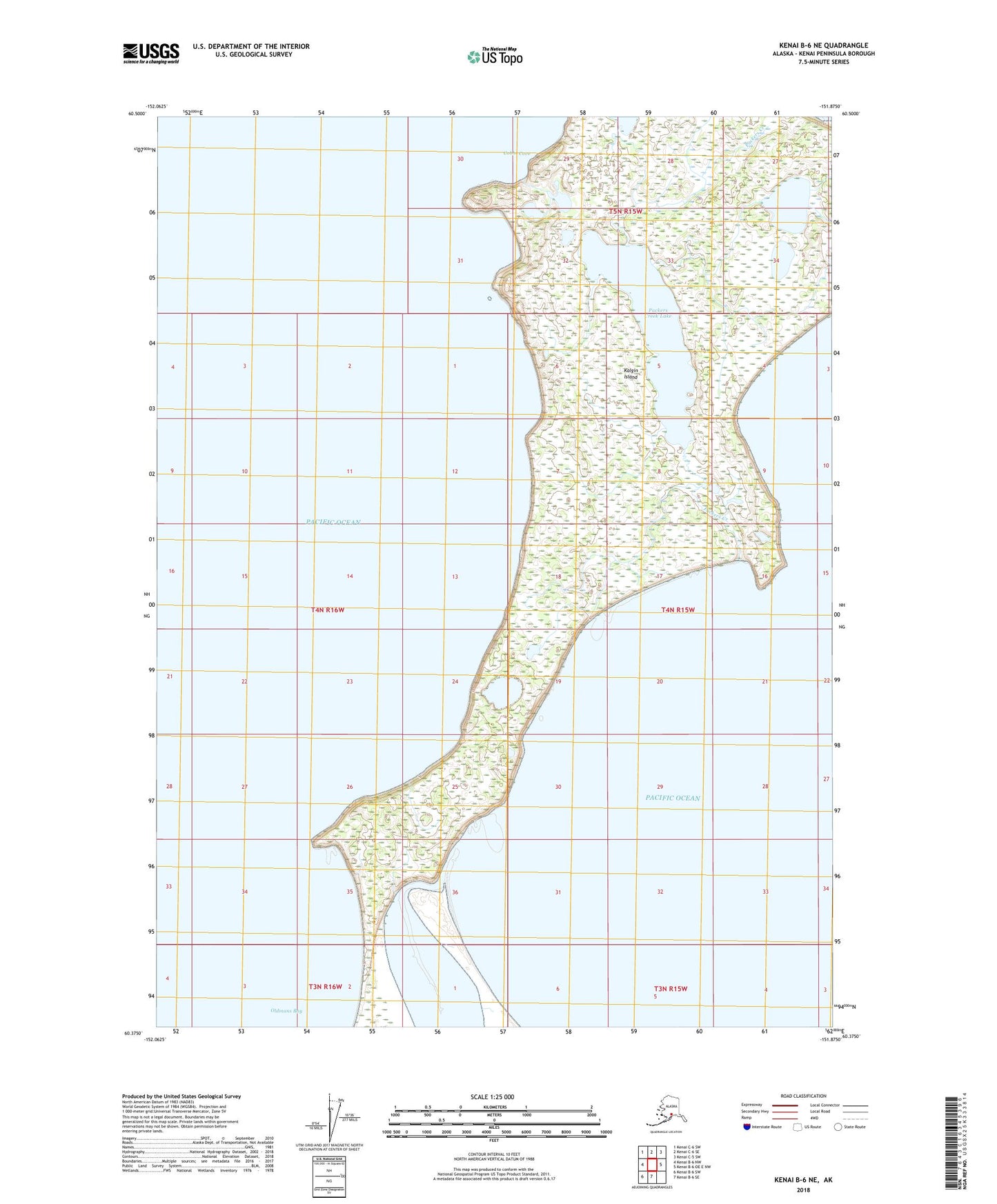 Kenai B-6 NE Alaska US Topo Map Image