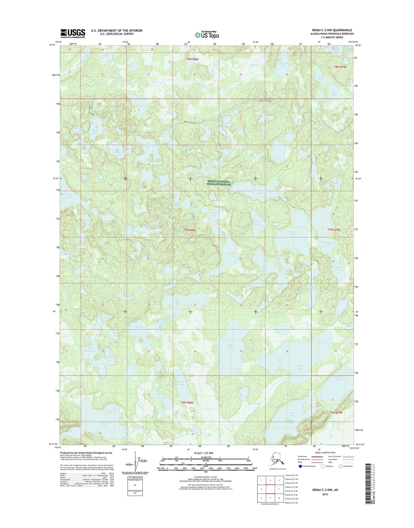 Kenai C-2 NW Alaska US Topo Map Image