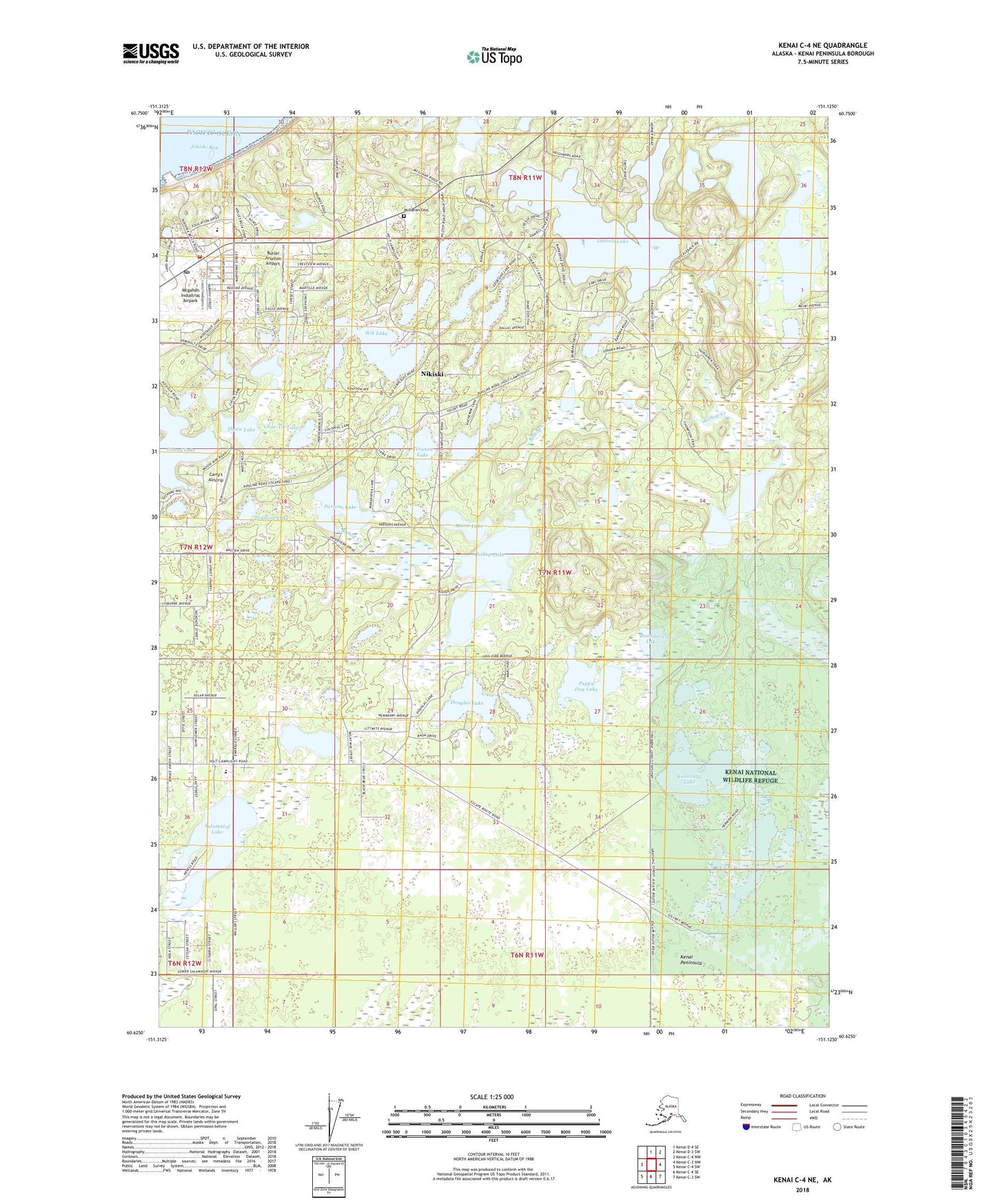 Kenai C-4 NE Alaska US Topo Map Image