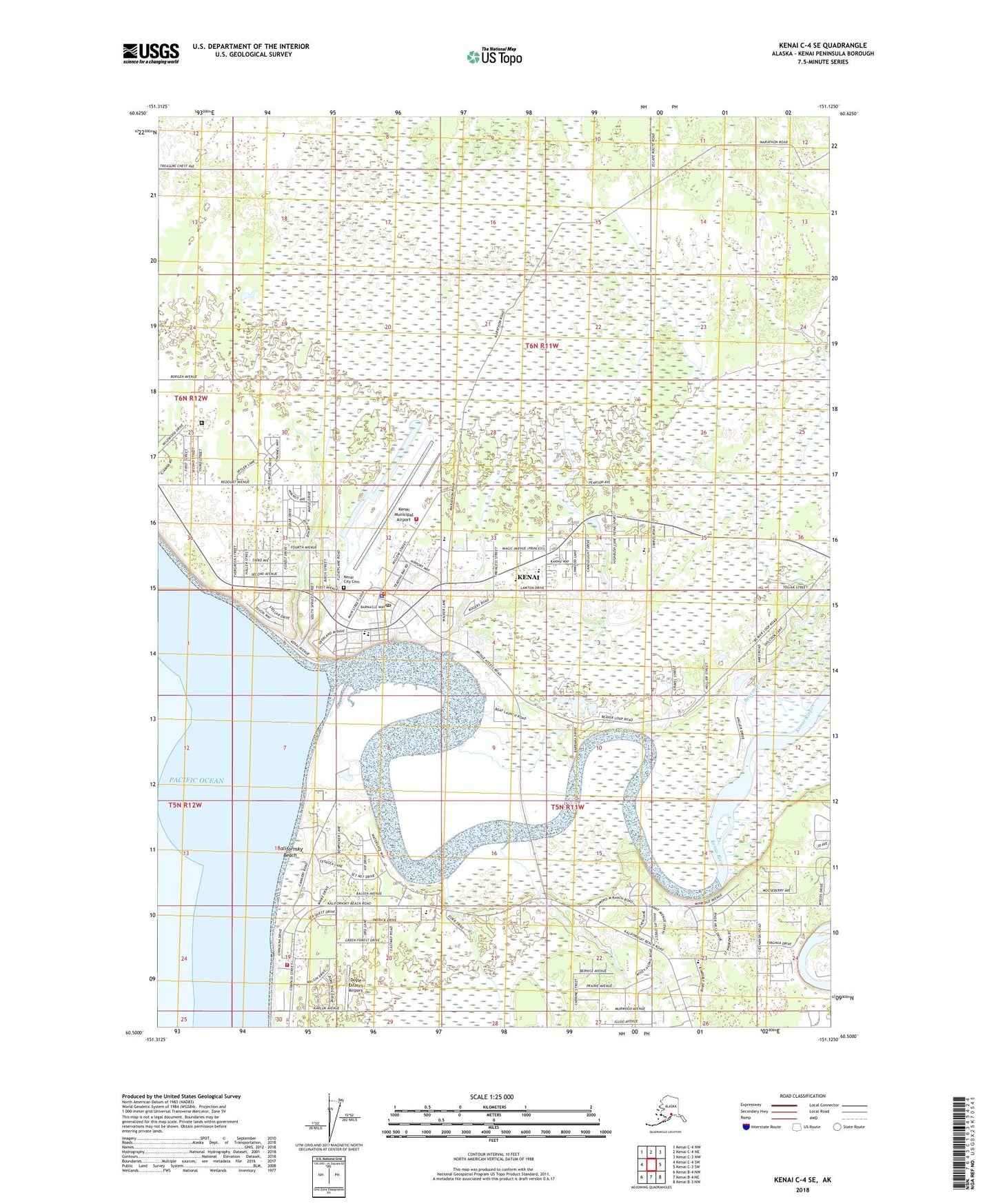 Kenai C-4 SE Alaska US Topo Map Image