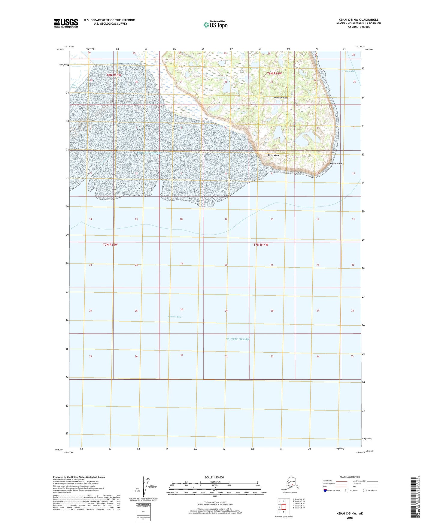 Kenai C-5 NW Alaska US Topo Map Image