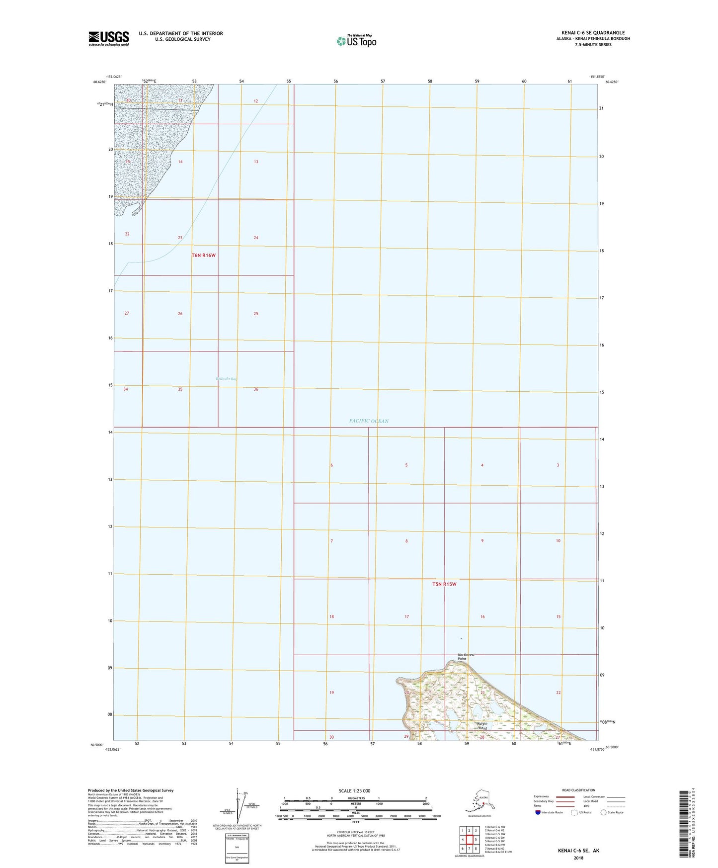Kenai C-6 SE Alaska US Topo Map Image
