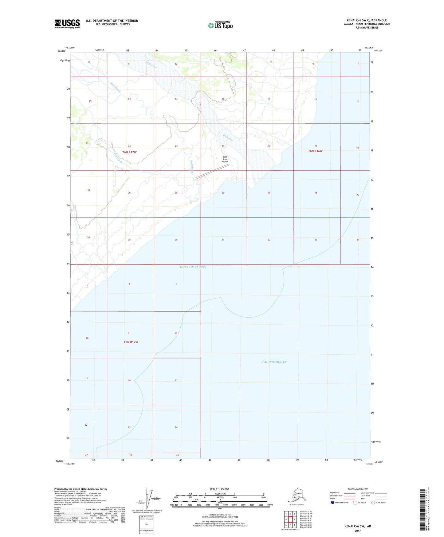 Kenai C-6 SW Alaska US Topo Map Image