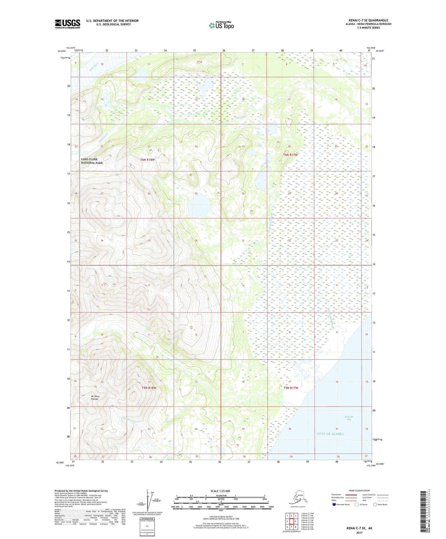 Kenai C-7 SE Alaska US Topo Map Image