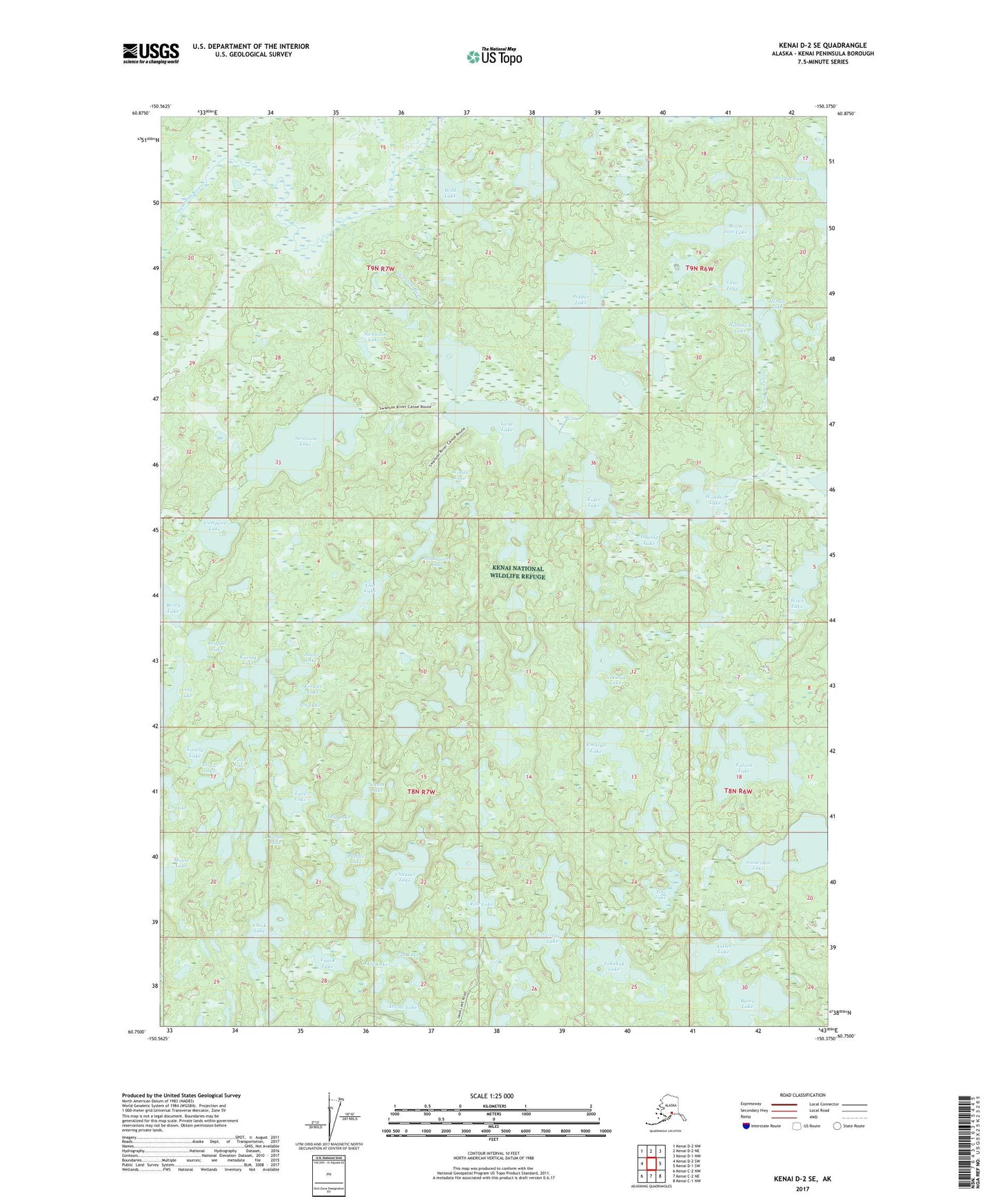 Kenai D-2 SE Alaska US Topo Map Image
