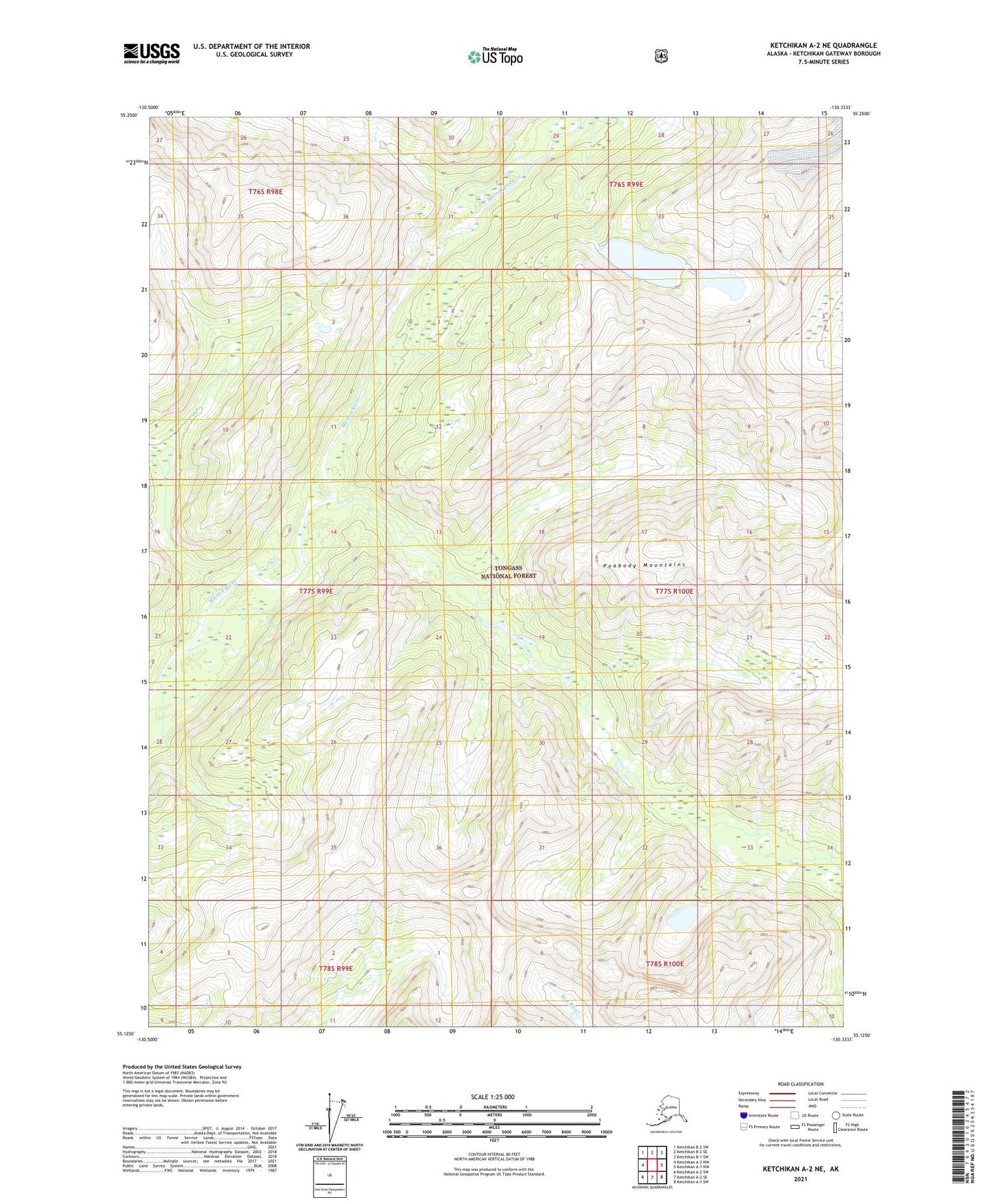 Ketchikan A-2 NE Alaska US Topo Map Image