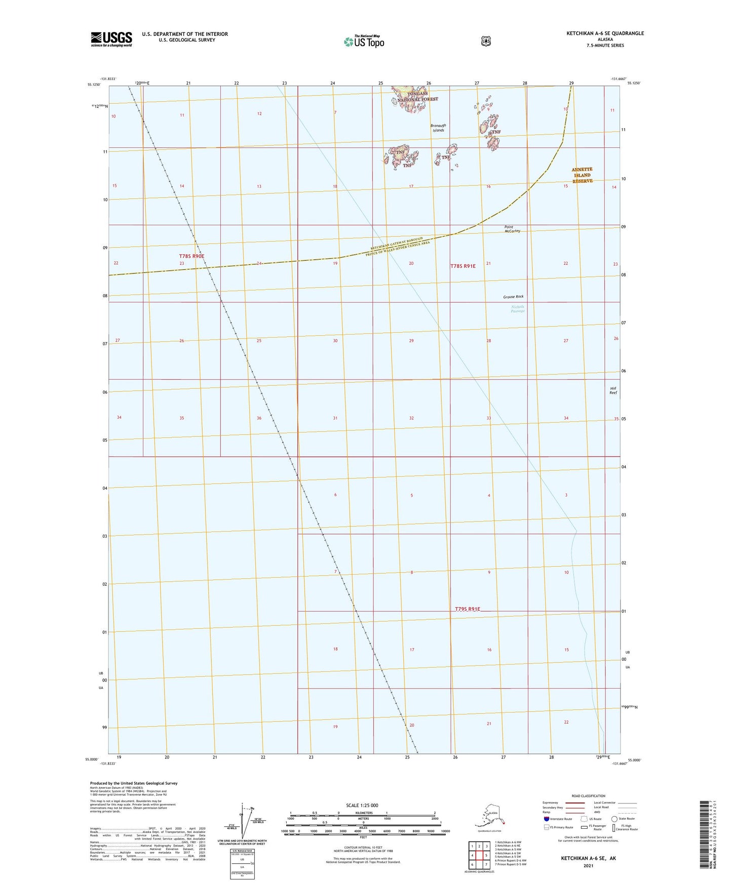 Ketchikan A-6 SE Alaska US Topo Map Image