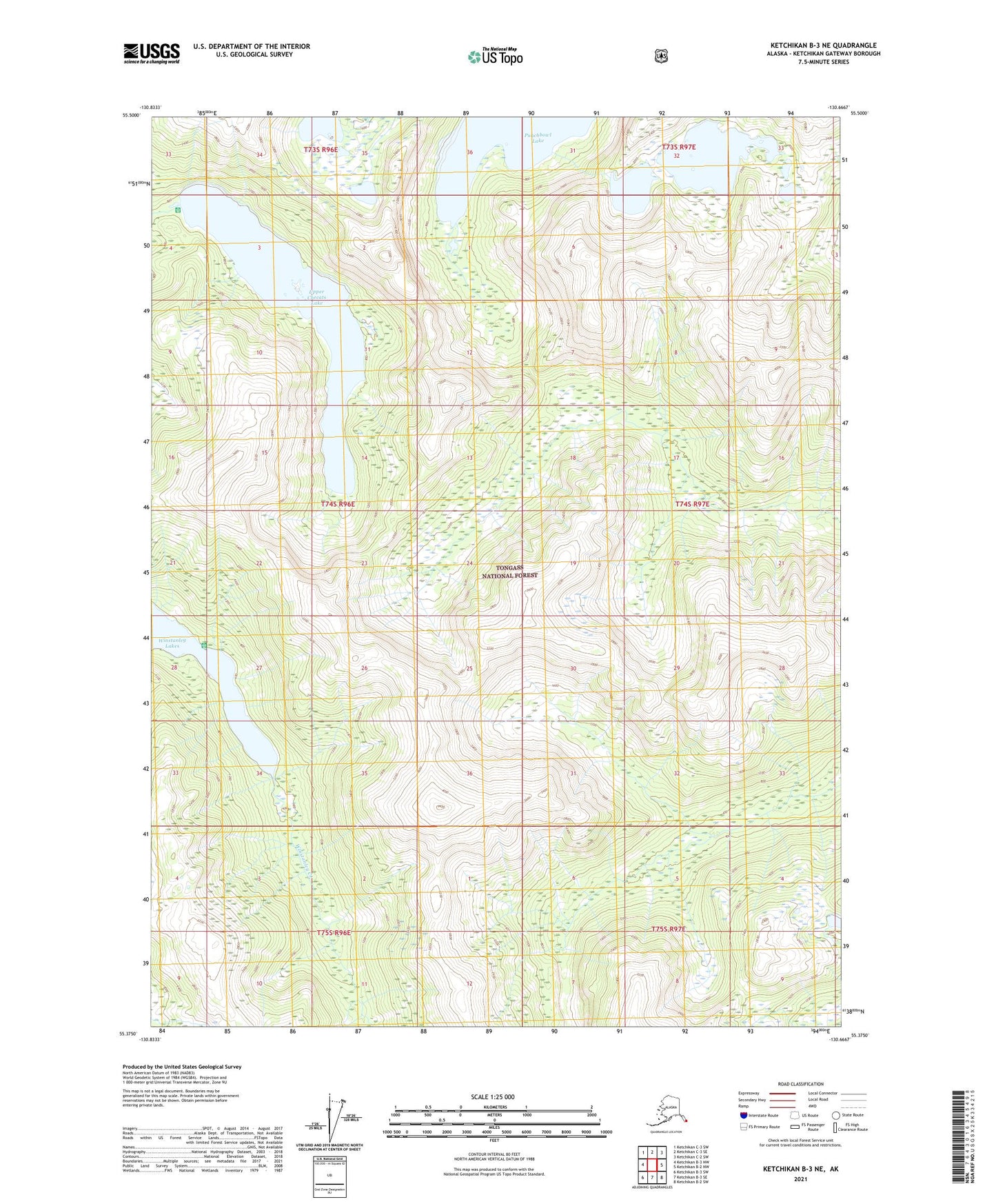 Ketchikan B-3 NE Alaska US Topo Map Image