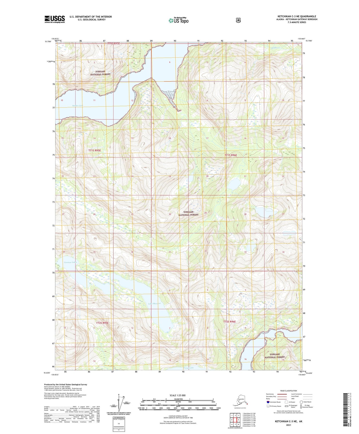 Ketchikan C-3 NE Alaska US Topo Map Image