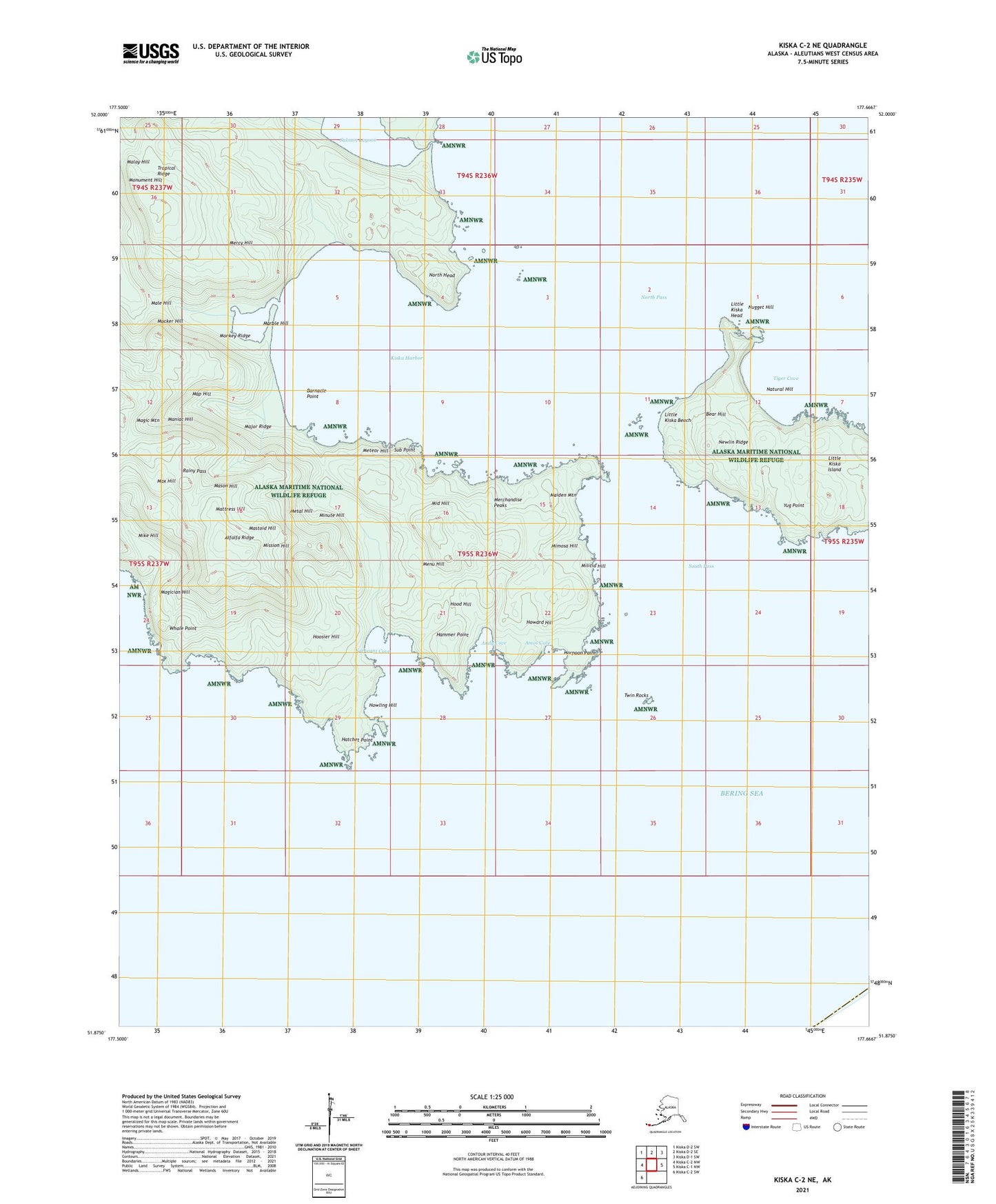 Kiska C-2 NE Alaska US Topo Map Image