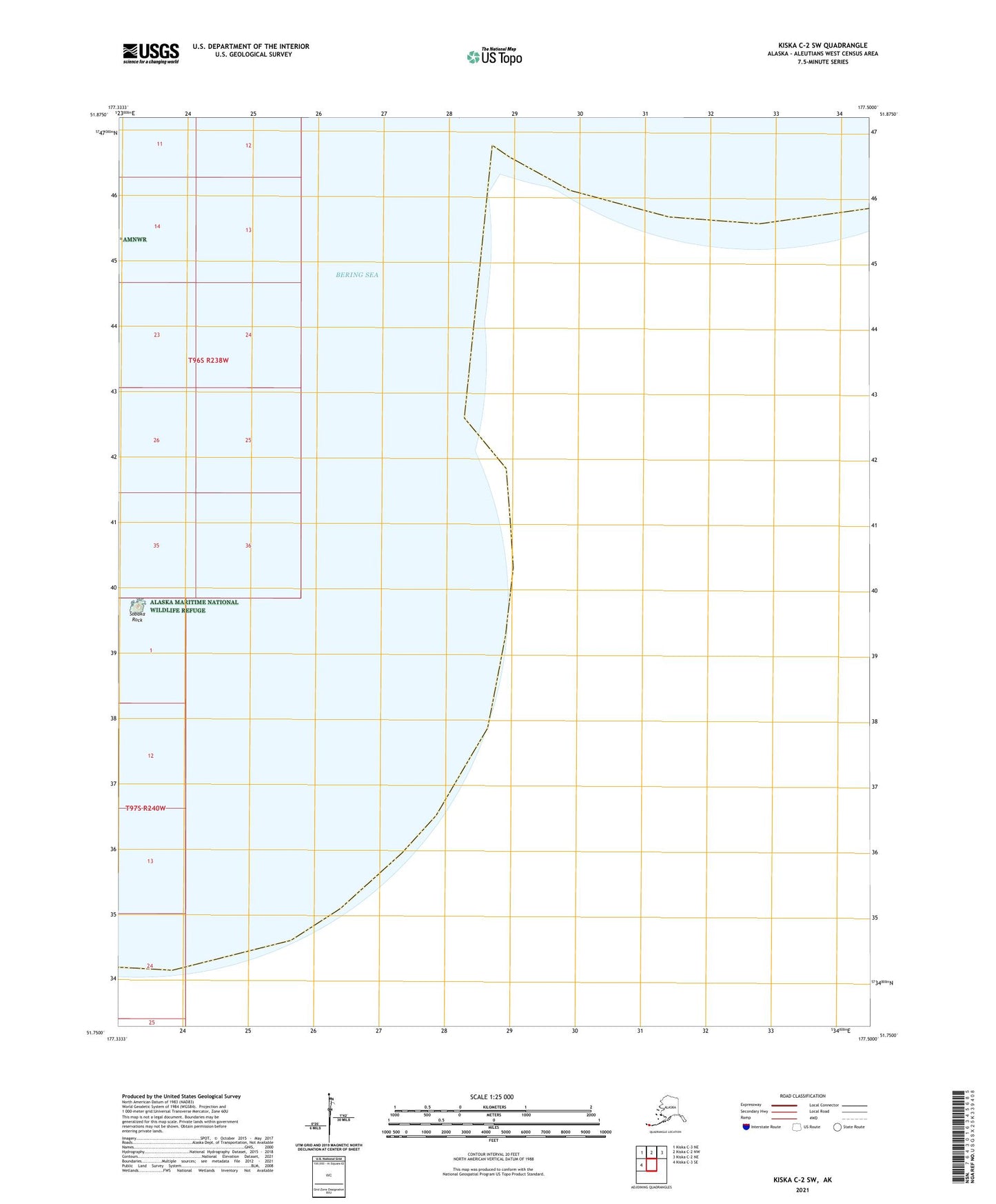 Kiska C-2 SW Alaska US Topo Map Image