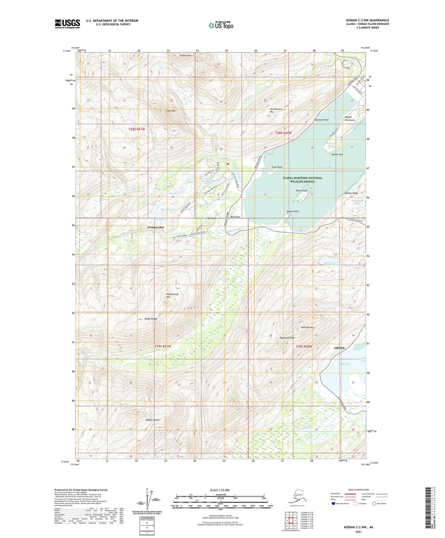 Kodiak C-2 NW Alaska US Topo Map Image