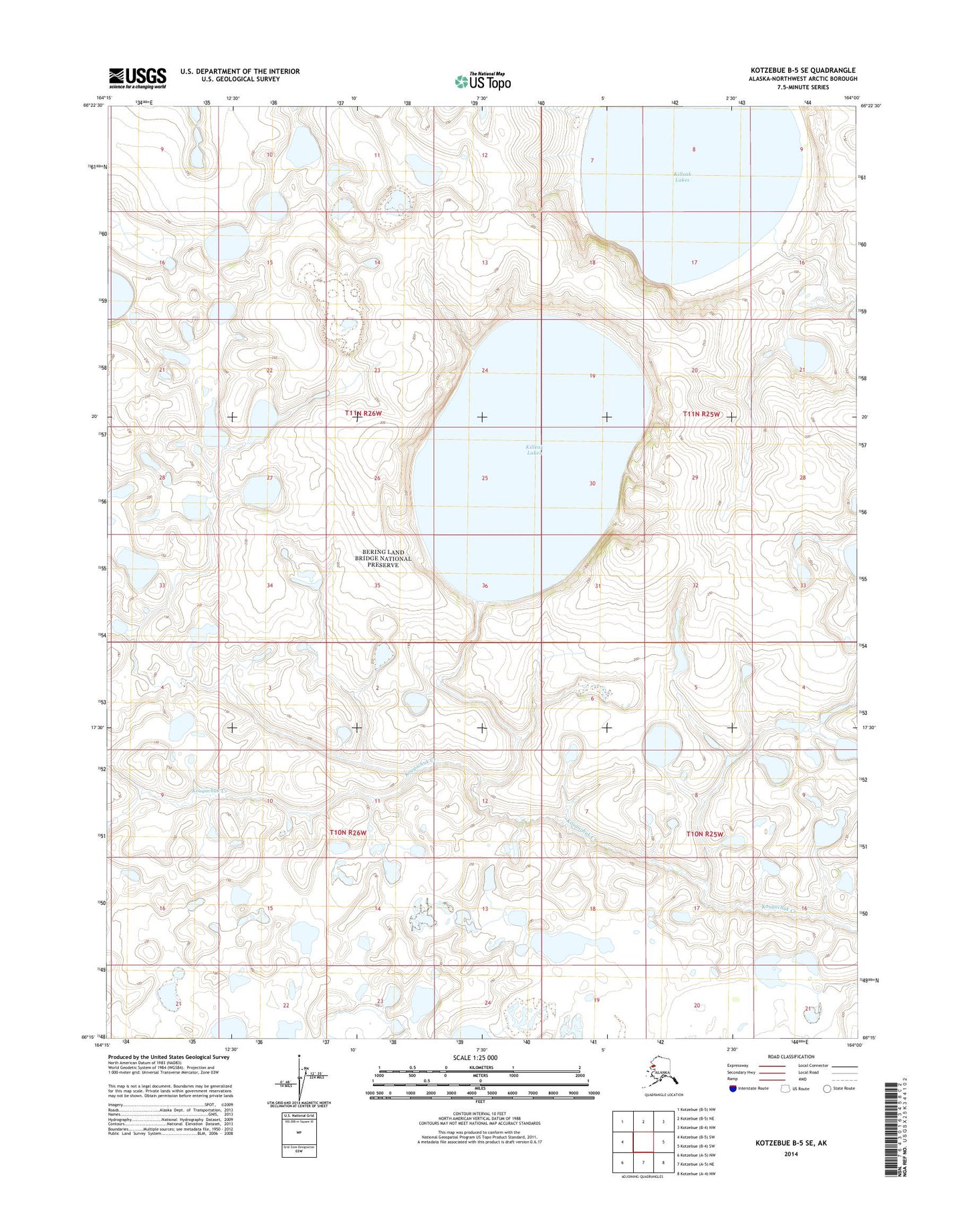 Kotzebue B-5 SE Alaska US Topo Map Image