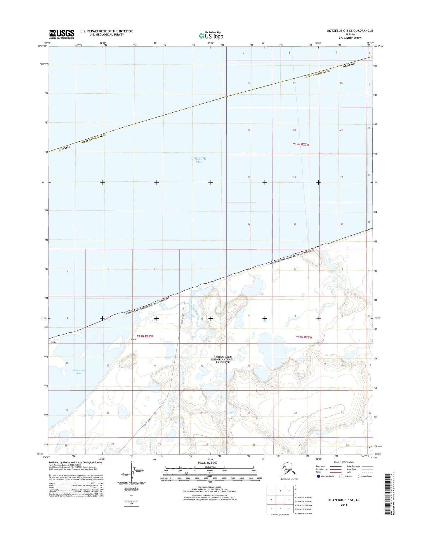 Kotzebue C-6 SE Alaska US Topo Map Image