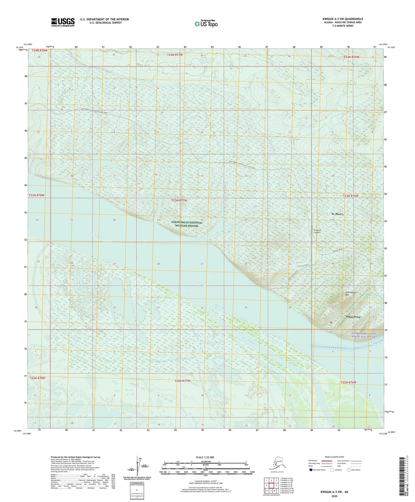 Kwiguk A-3 SW Alaska US Topo Map Image